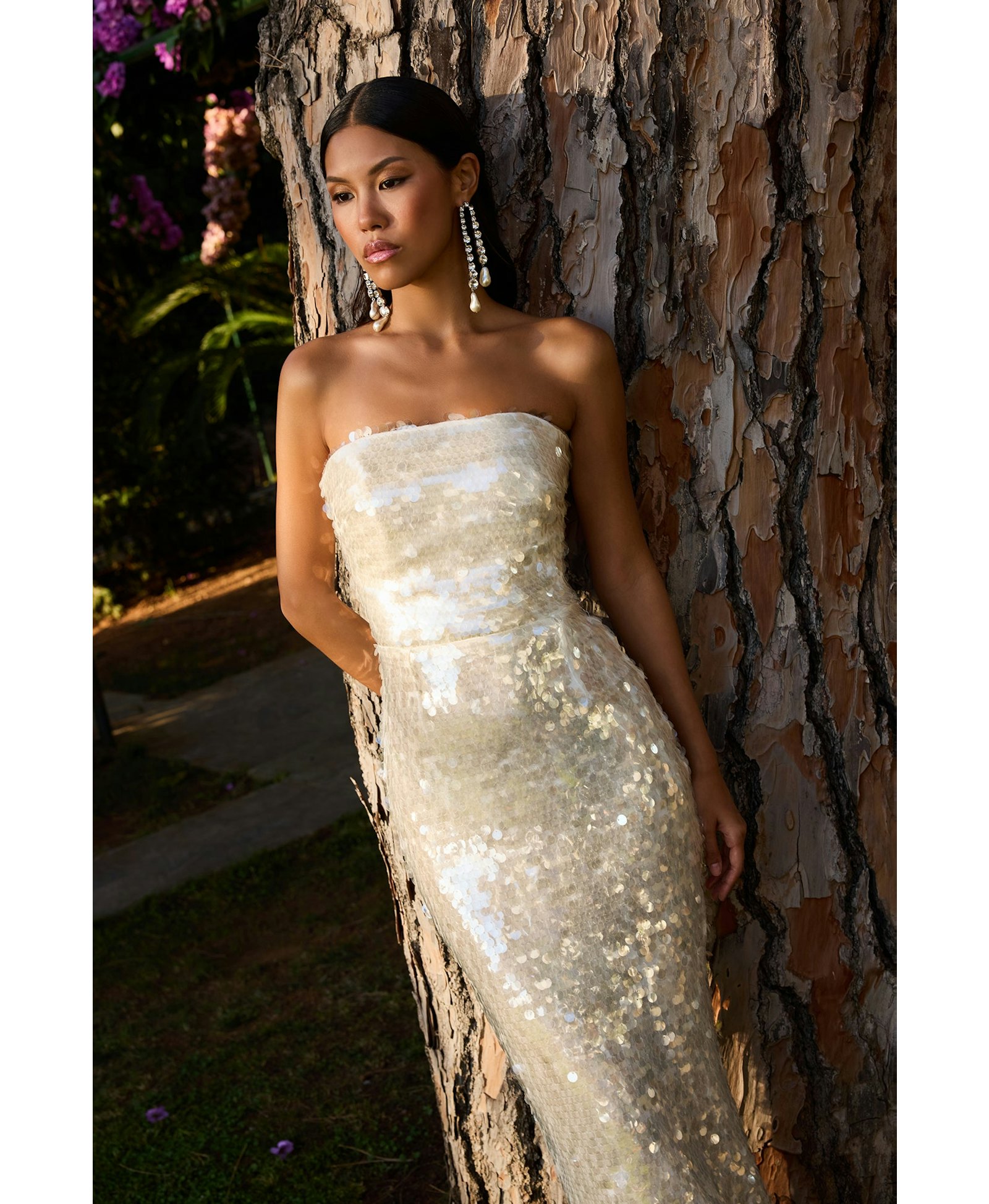 Loren Glam Dress - White made by Gigii's