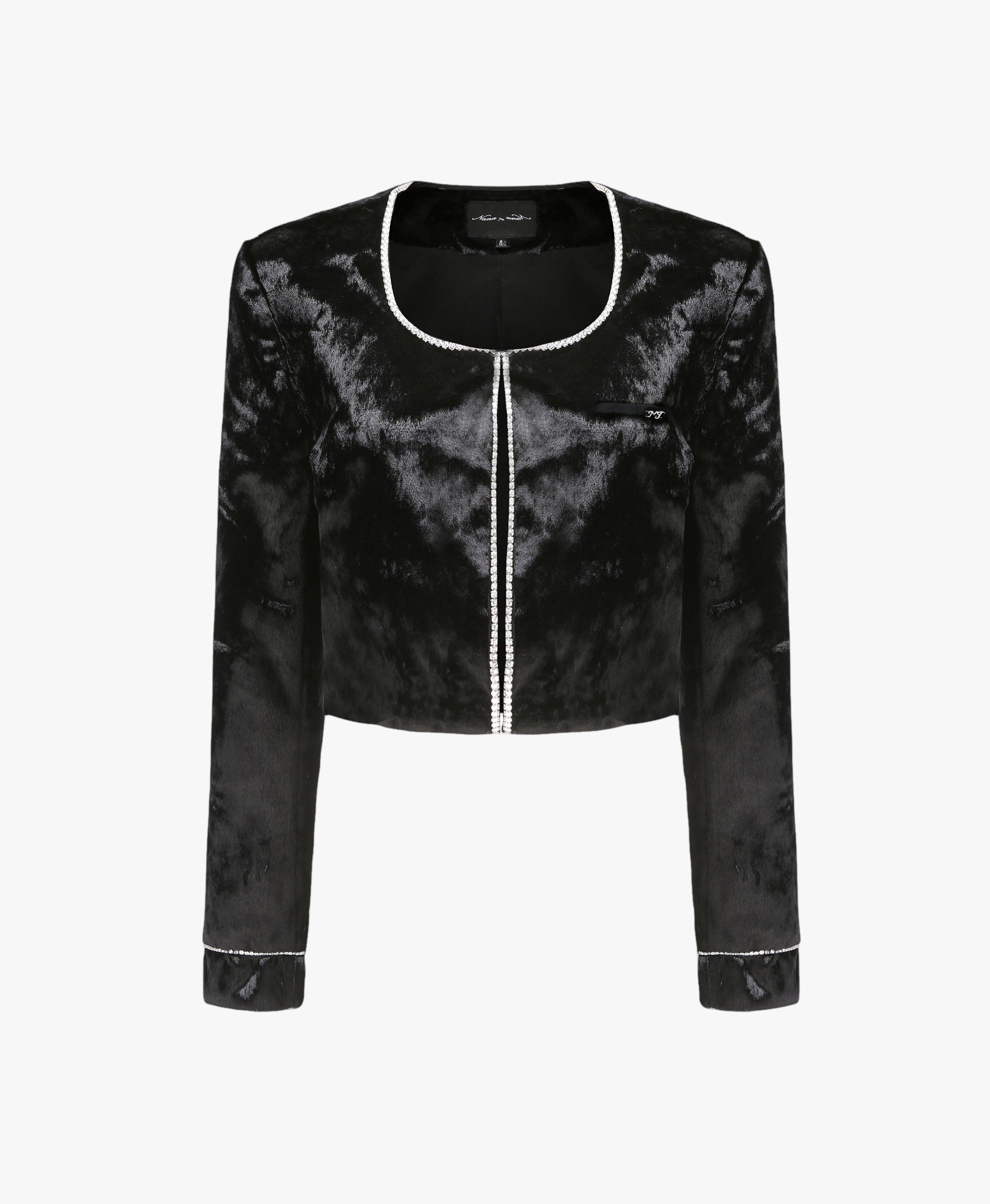 Crop 2025 velvet jacket