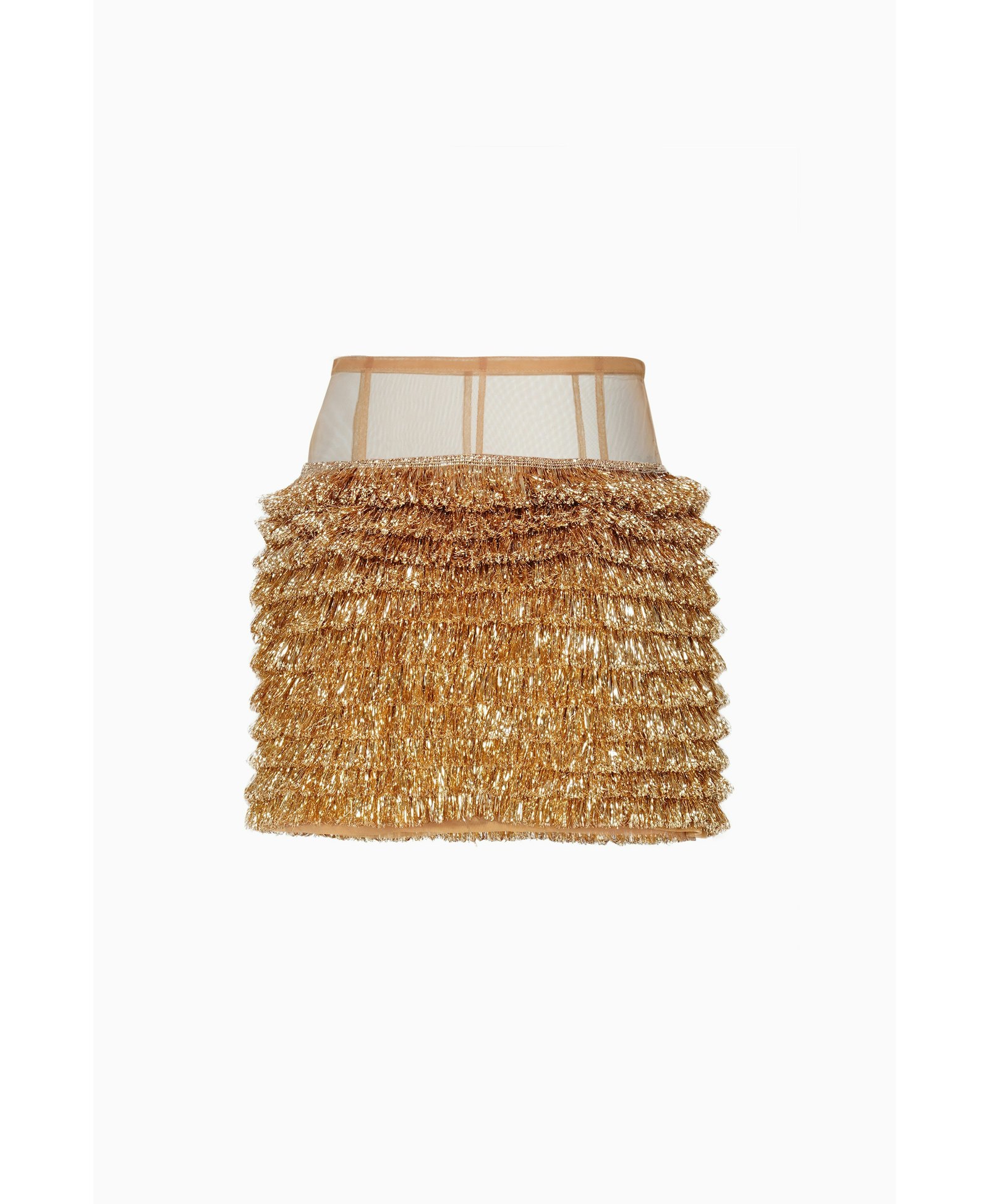 Kiran Golden Mini Skirt made by Szabo Sihag