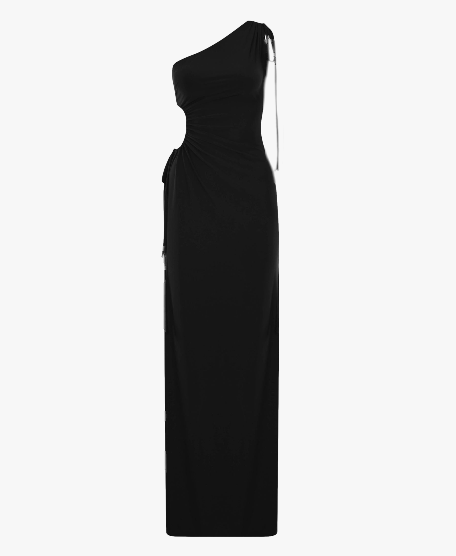 Zelda Black One Shoulder Maxi Dress made by Lora Istanbul