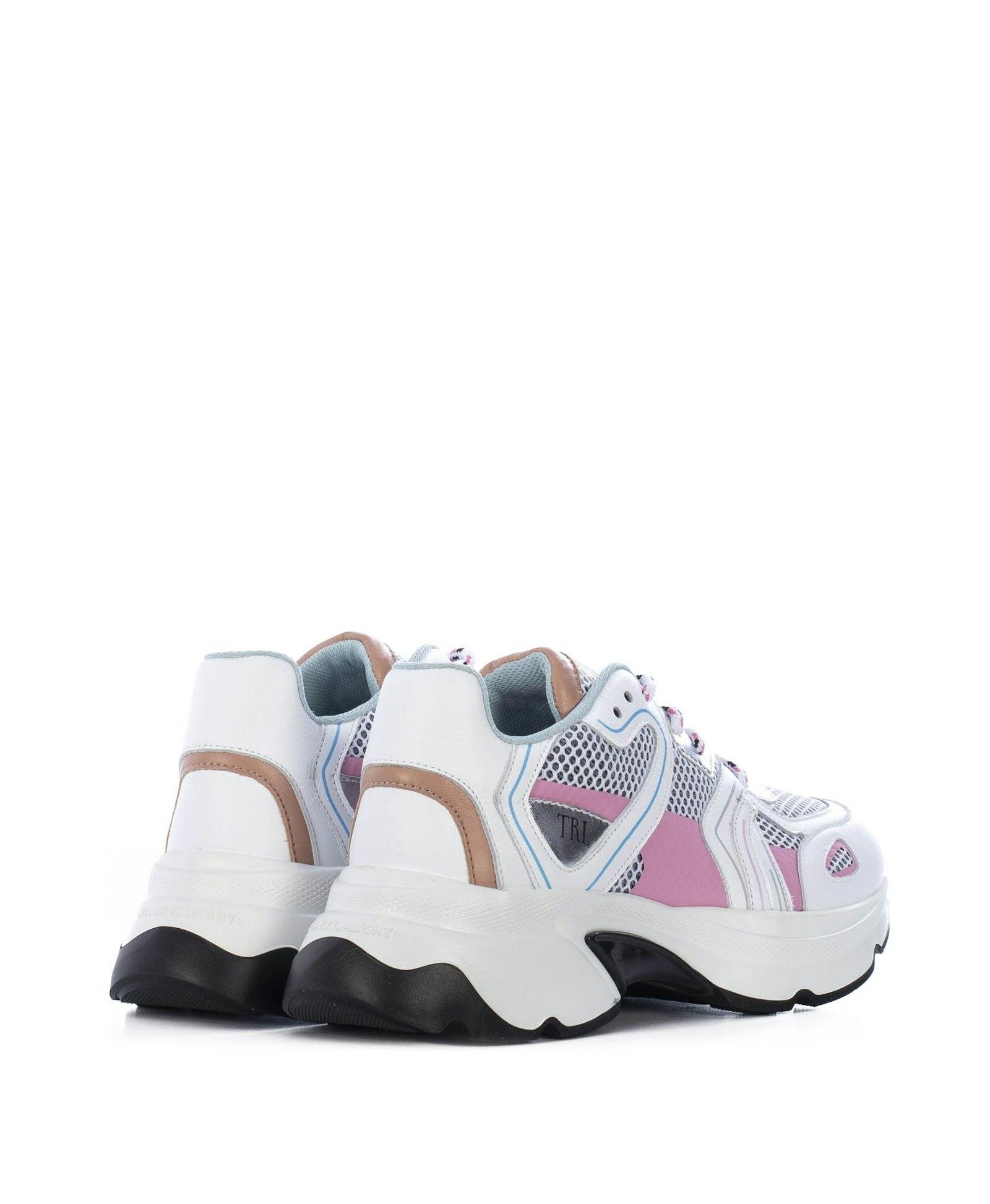 TORAL RUNNER 9 WHITE AND PINK SNEAKERS in White made by Toral