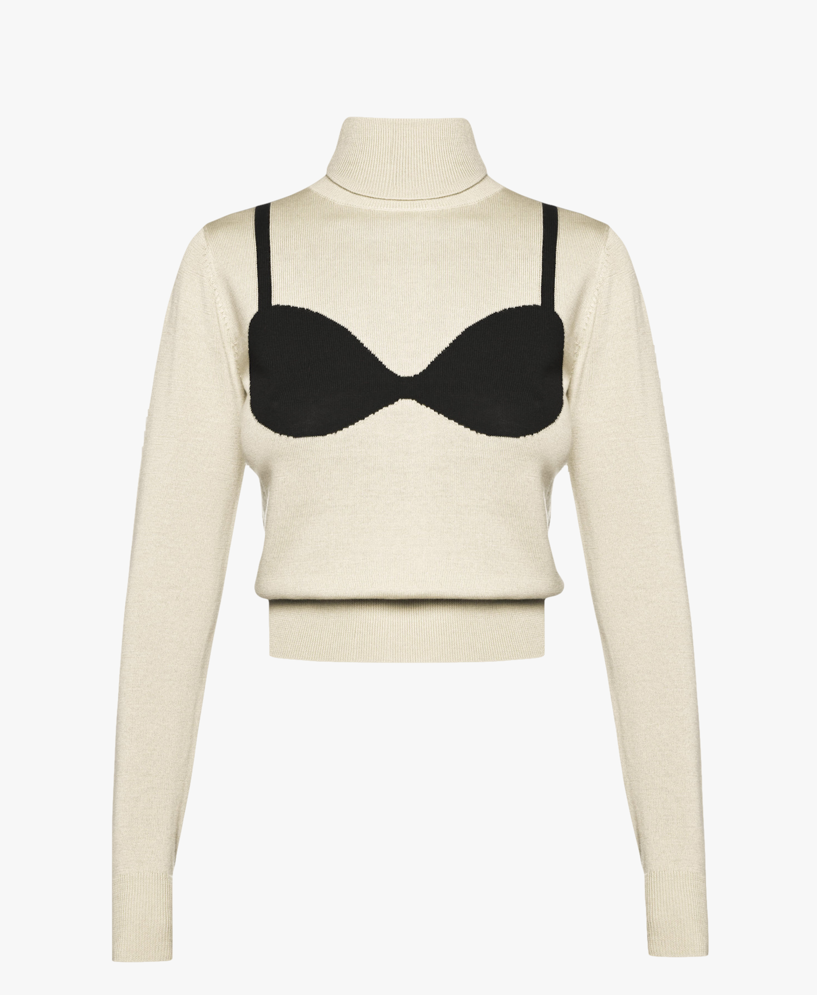 WOOL BRA TURTLENECK SWEATER made by KEBURIA