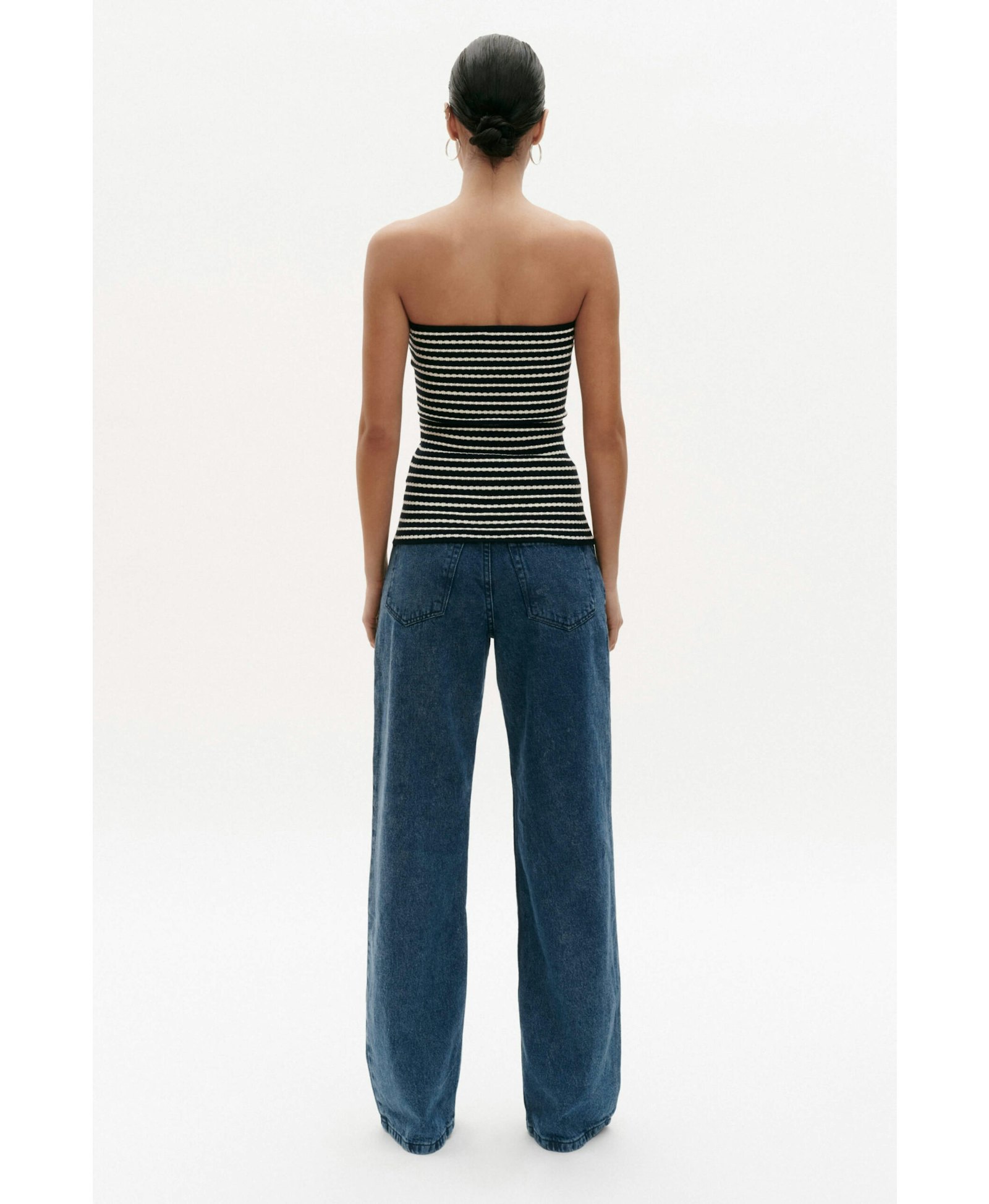 CREAM STRIPED TOP made by BENU Studio