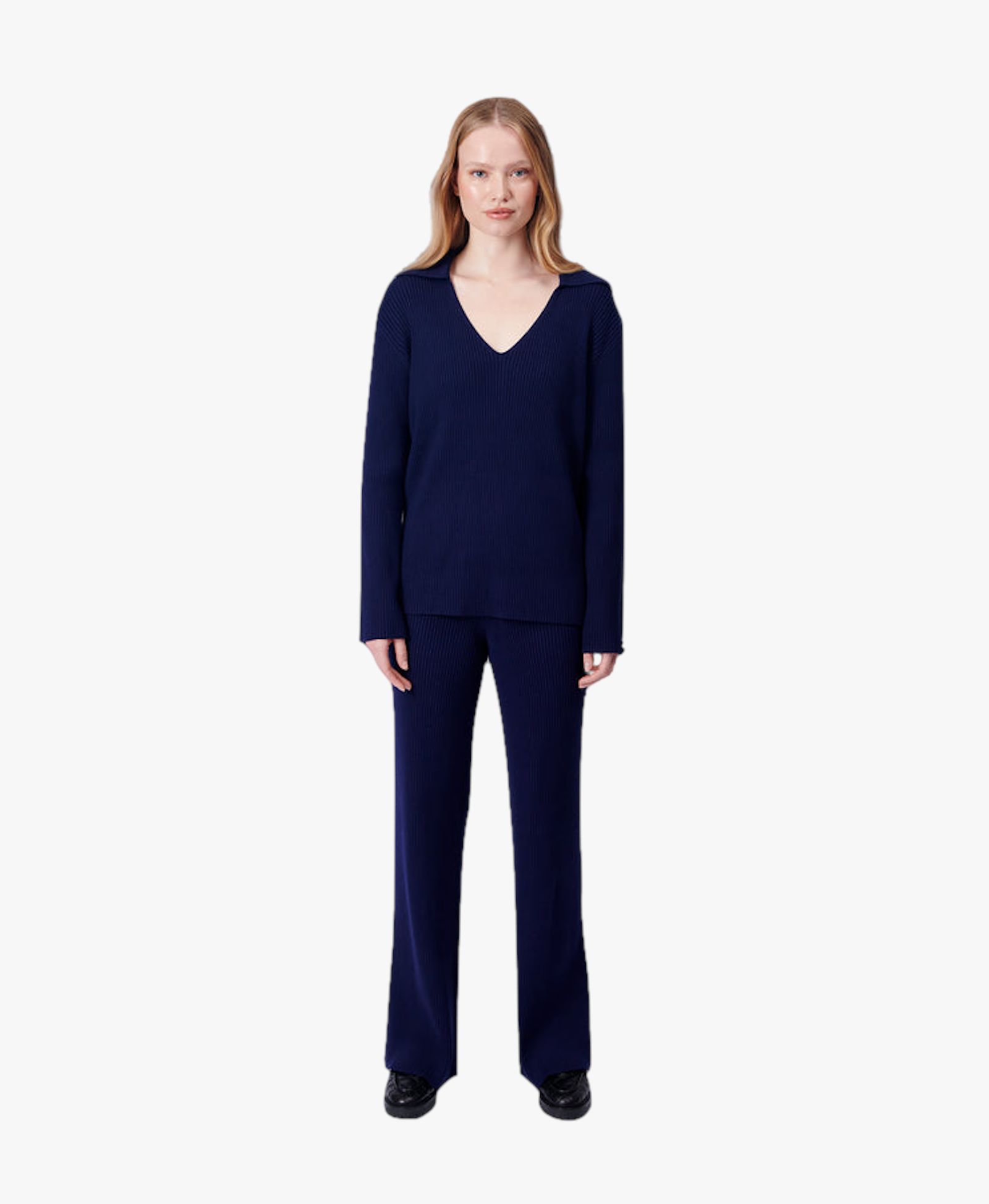 Anine Trousers in Blue made by AÉRYNE