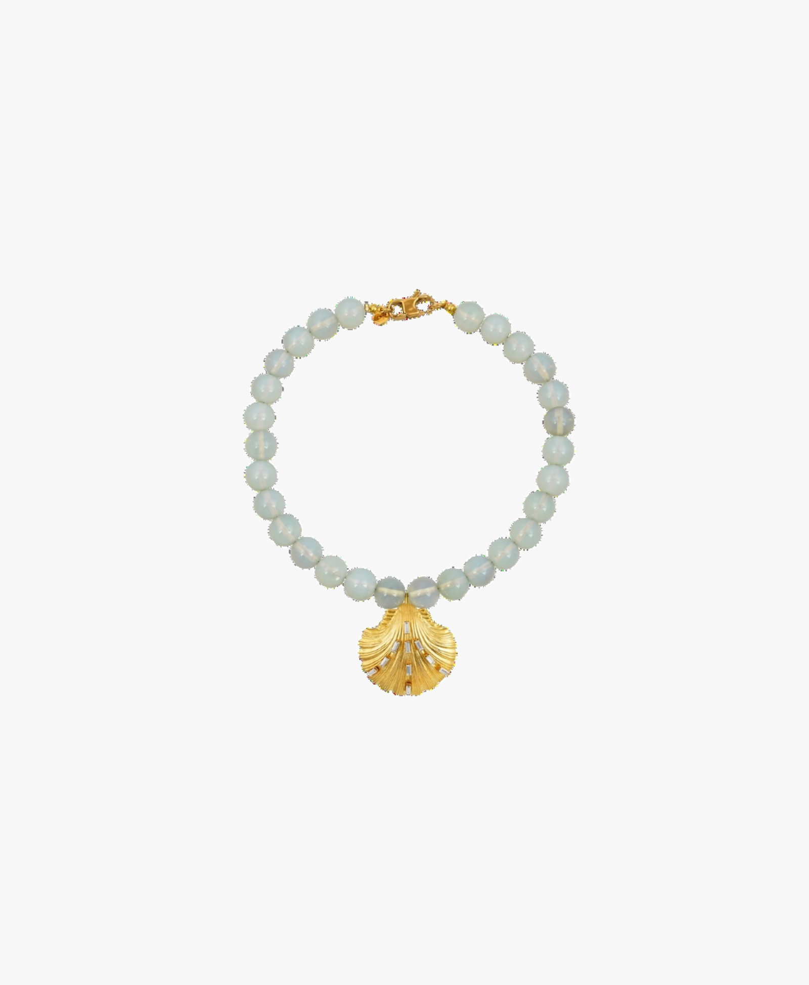 Isla's Opal And Gold Shell Pendant Necklace Daphne X Oceanus made by Oceanus Swimwear