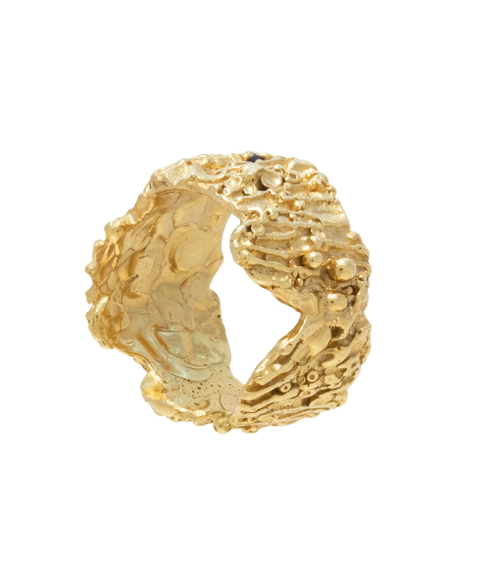 Shiitake Sapphire Emerald Ring made by Loveness Lee