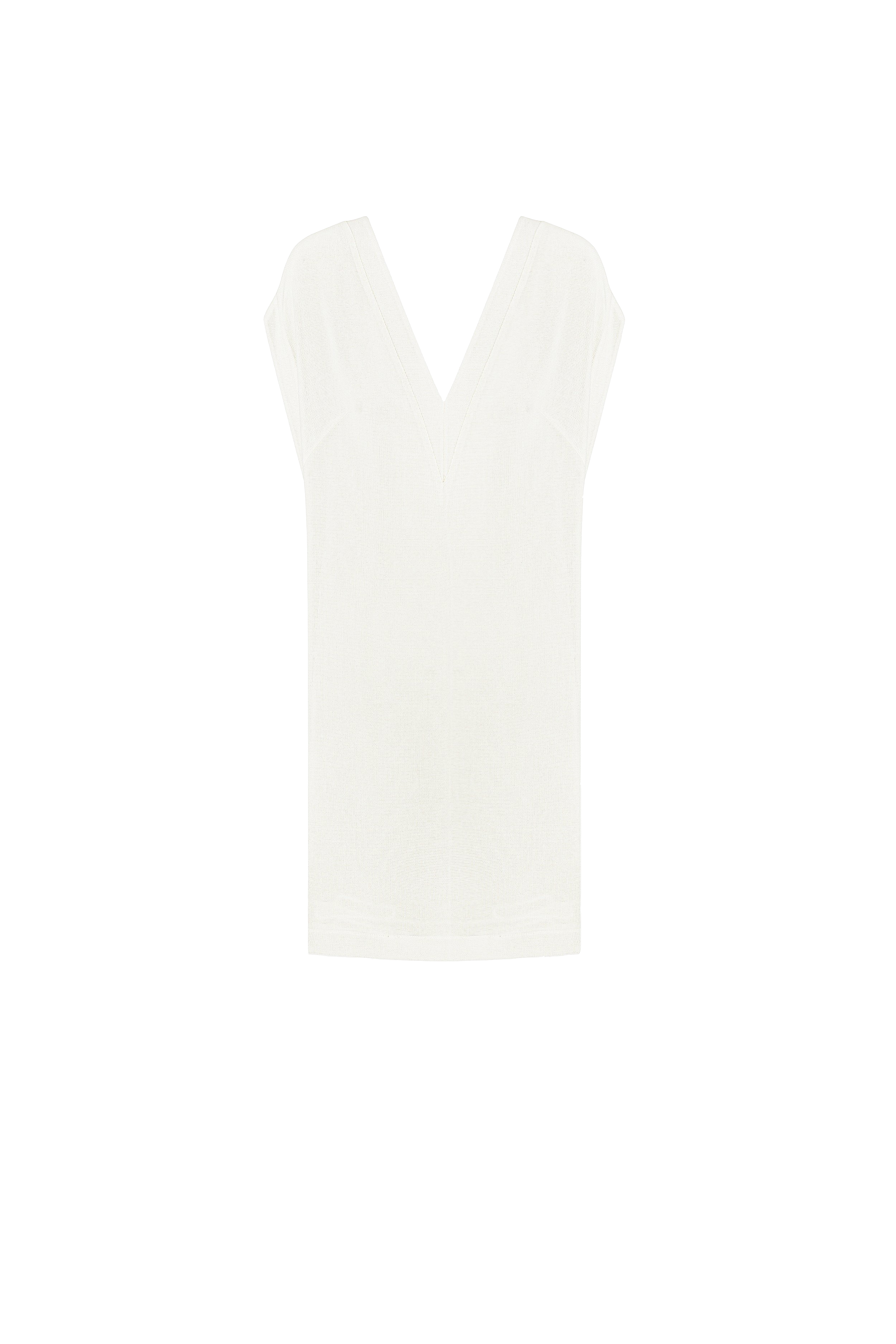 Innna Ivory Tunika Dress In White