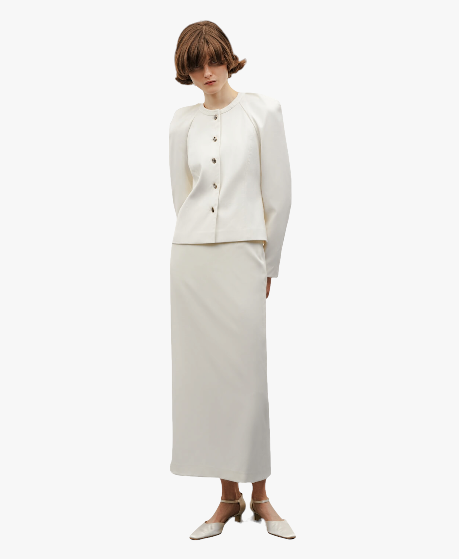 Milk jacket in White made by DELEGAN Clothes