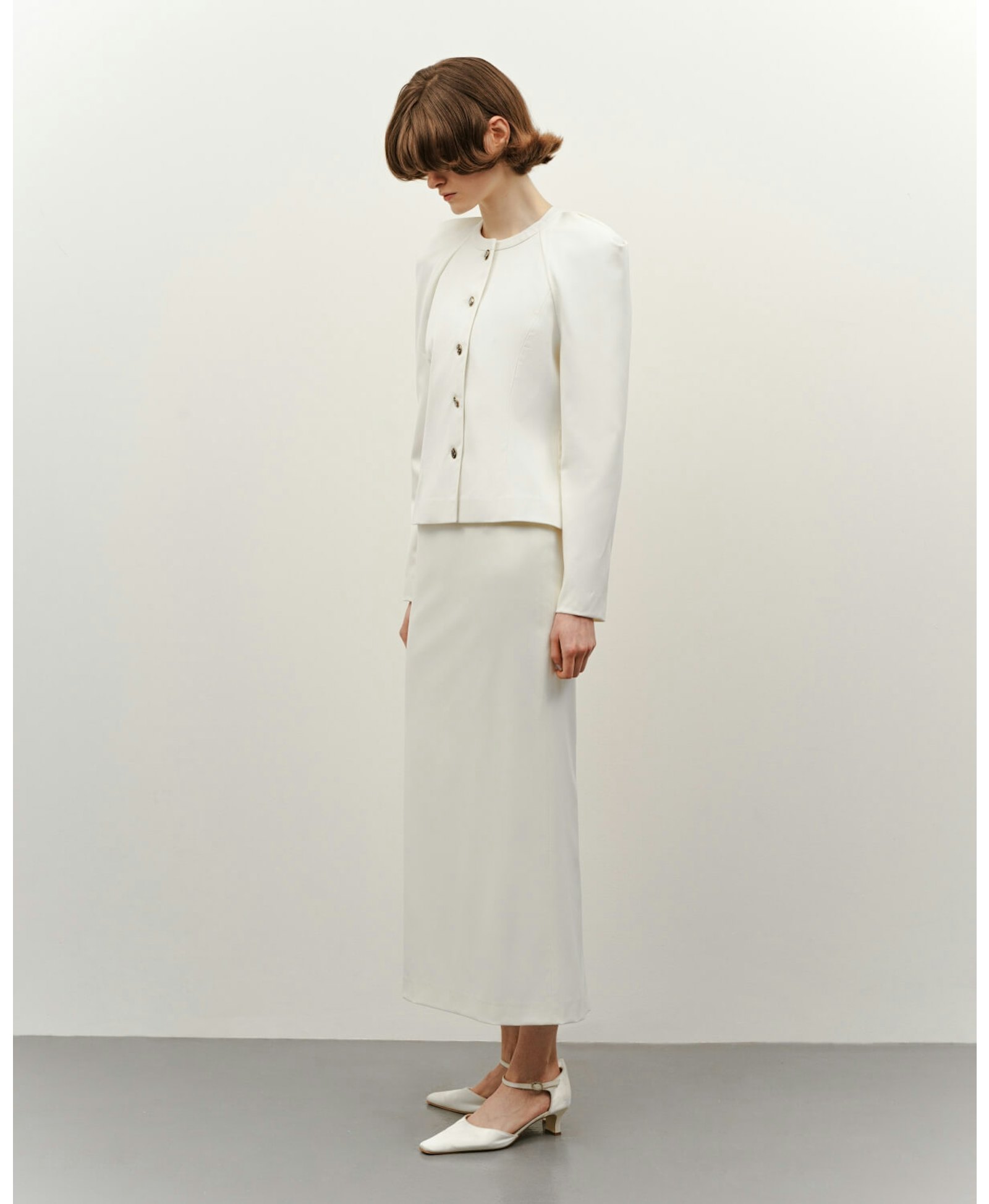 Milk jacket in White made by DELEGAN Clothes