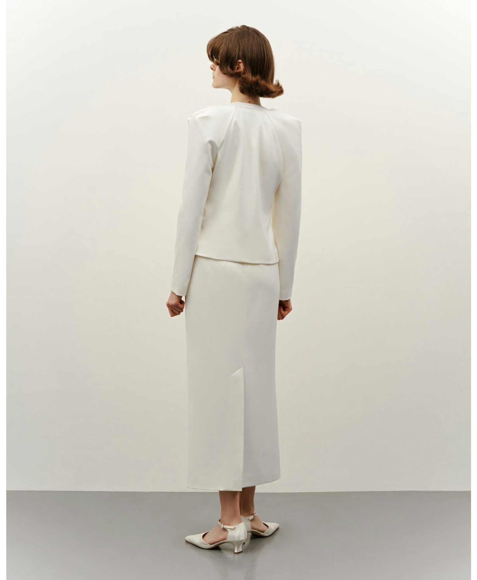 Milk jacket in White made by DELEGAN Clothes