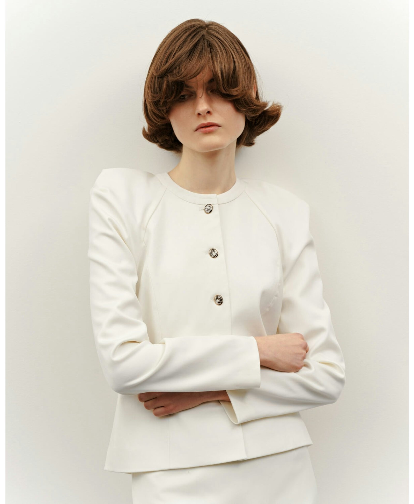 Milk jacket in White made by DELEGAN Clothes