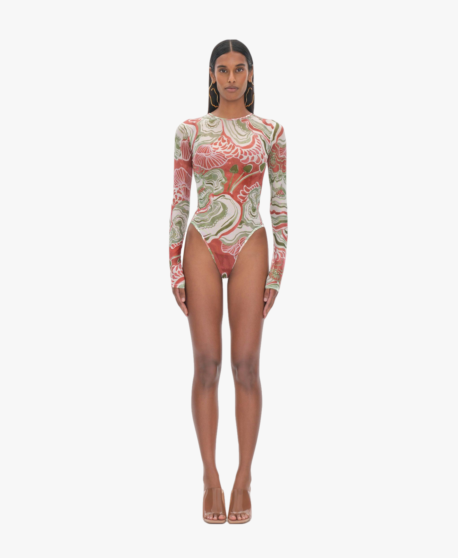 ELLE ABSTRACT MUSHROOM BODYSUIT made by Andrea Iyamah