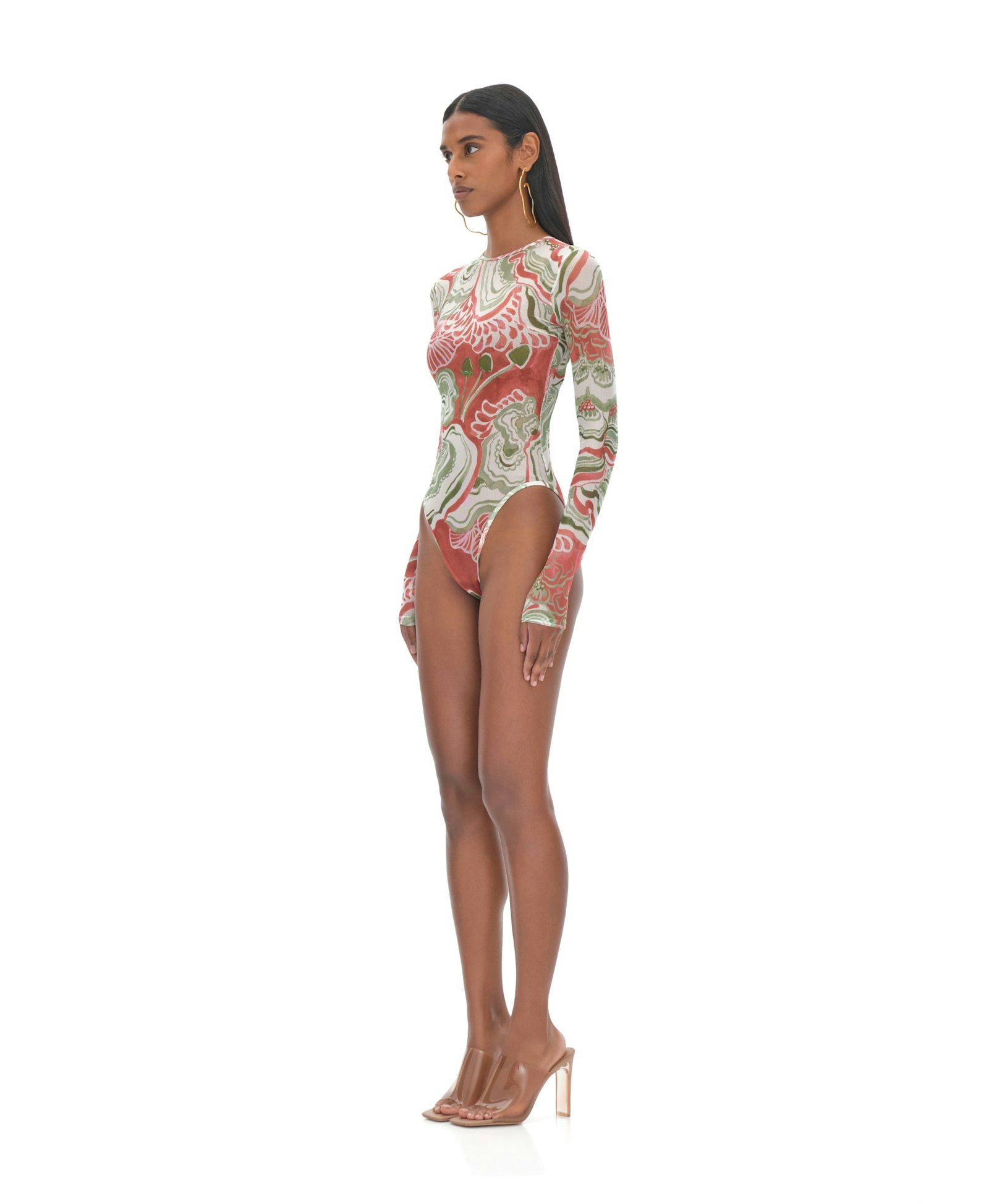 ELLE ABSTRACT MUSHROOM BODYSUIT made by Andrea Iyamah