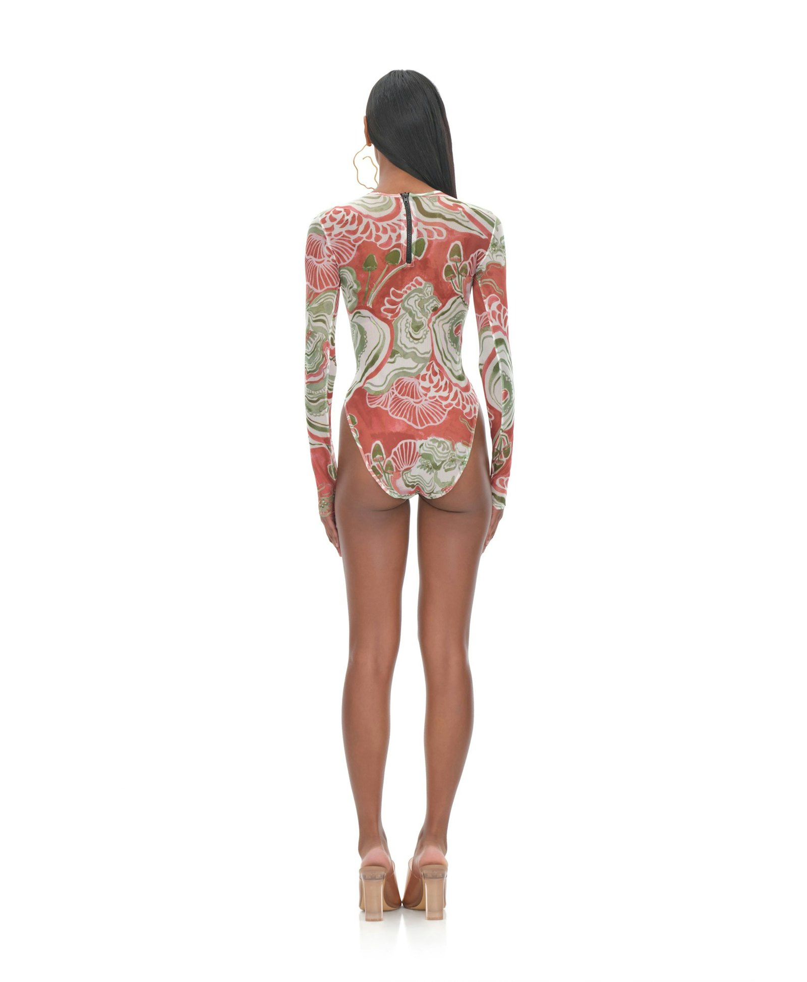 ELLE ABSTRACT MUSHROOM BODYSUIT made by Andrea Iyamah