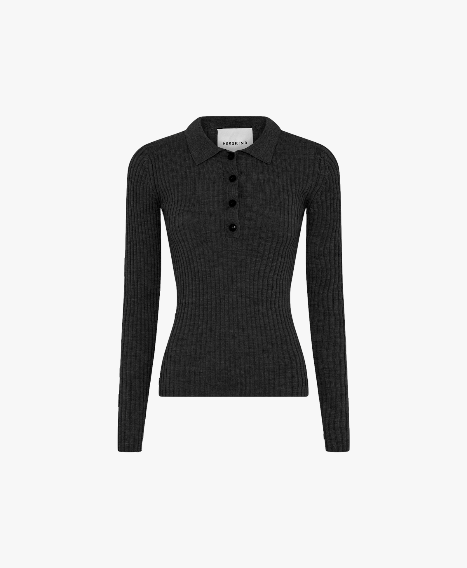 Cadee Blouse Merino Wool - Black in Black made by HERSKIND