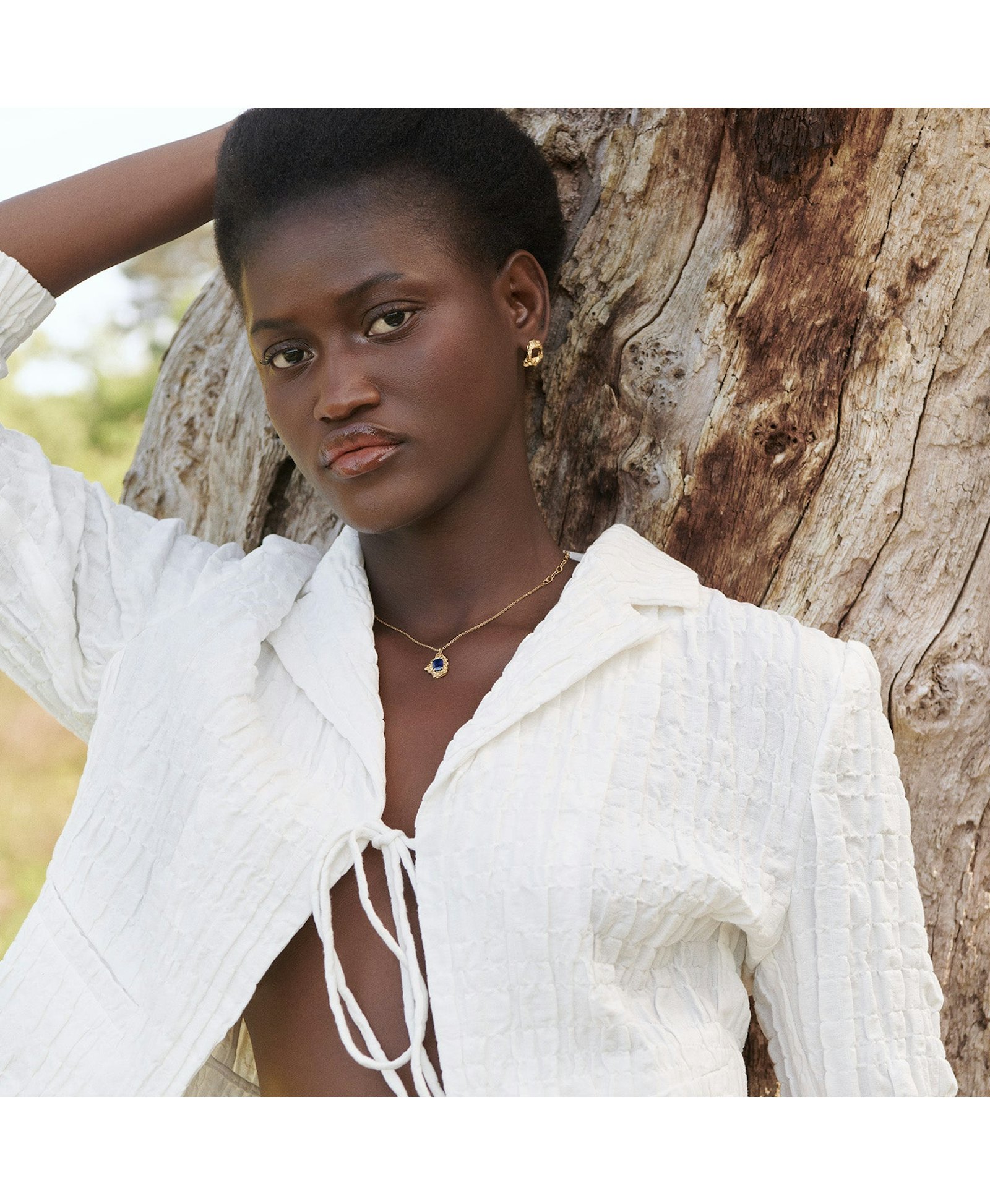 Leana Sapphire Necklace made by Loveness Lee