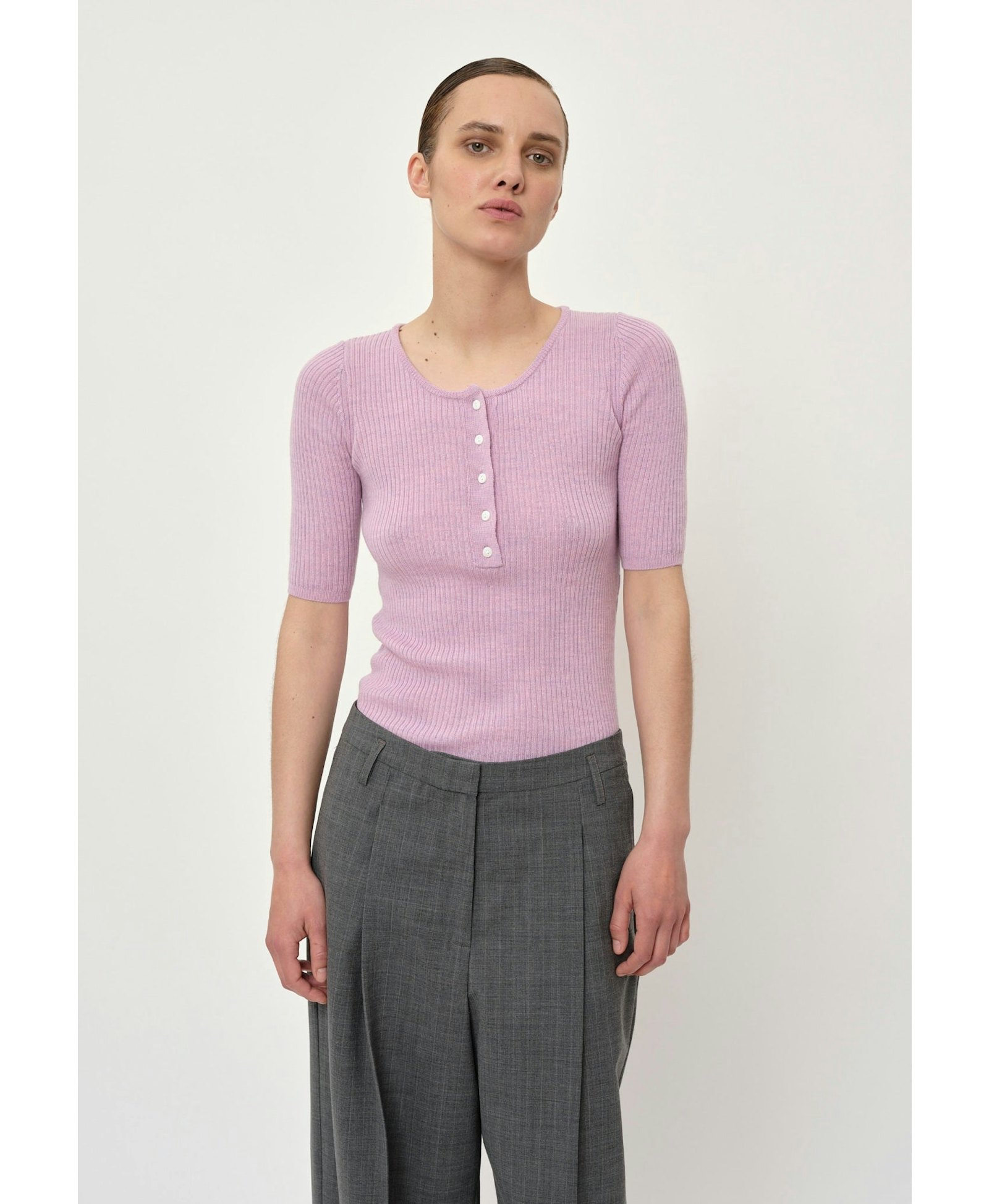 Agnes Knit Blouse - Pink made by HERSKIND