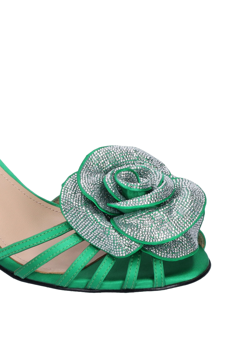 Shop Lola Cruz Shoes Rose Sandal 65 In Green