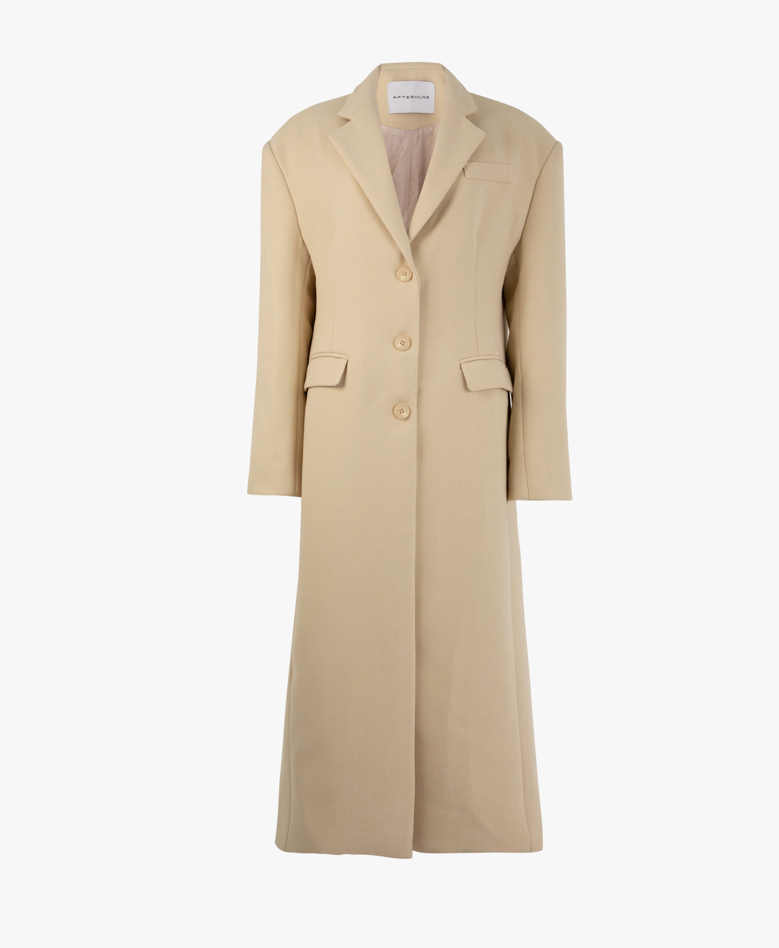 Tailored long coat made by AFTERHOURS