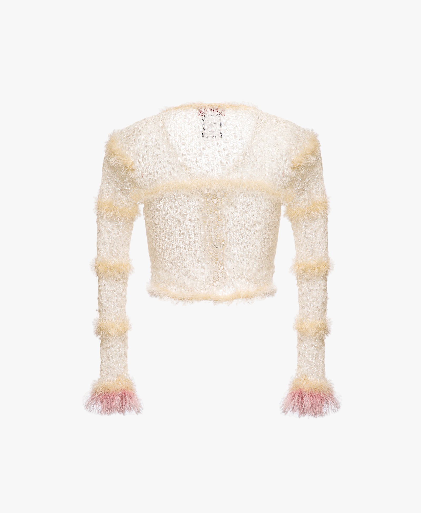 Swan Handmade Knit Sweater in White made by ANDREEVA