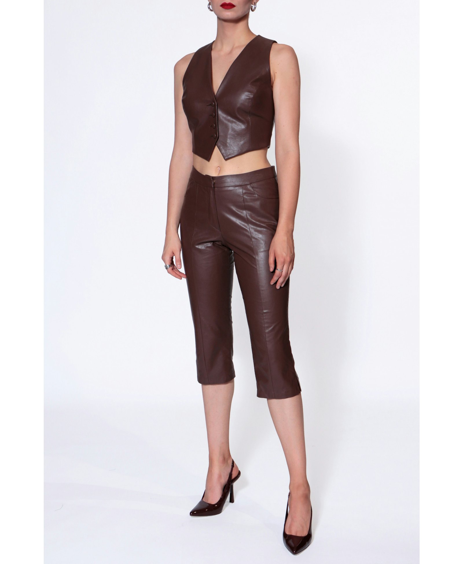 Vest Sylvia Chocolate Brown made by HALEWSKI