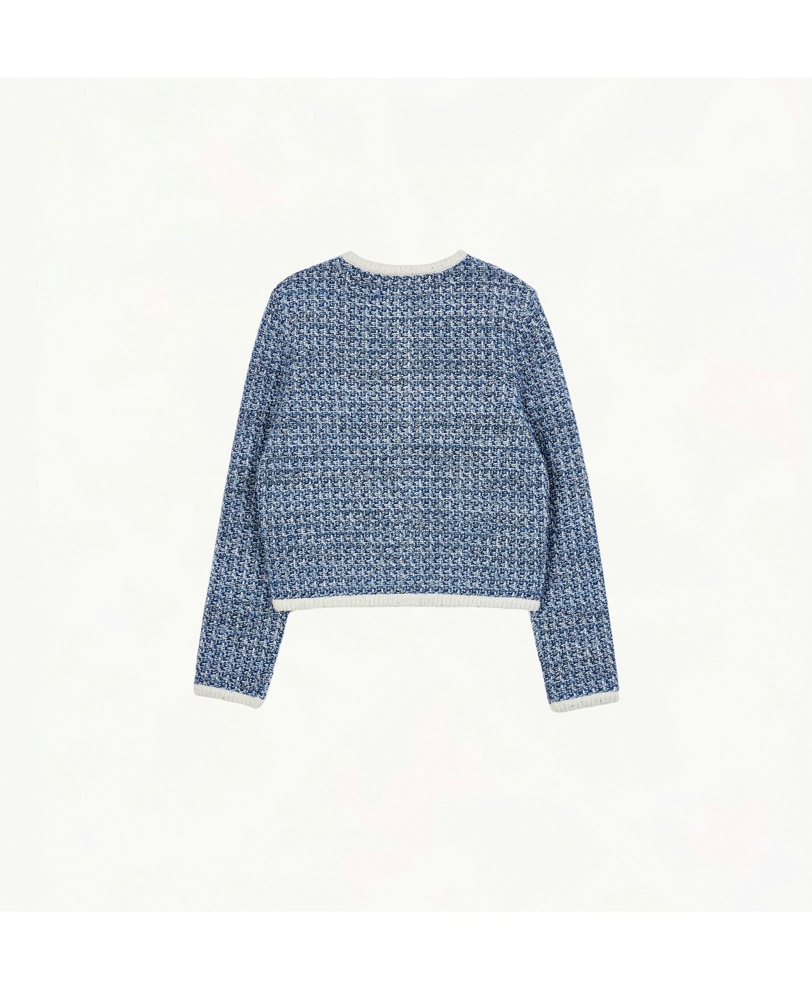 MULTICOLORED SEQUINED TWEED JACKET made by CRUSH Collection