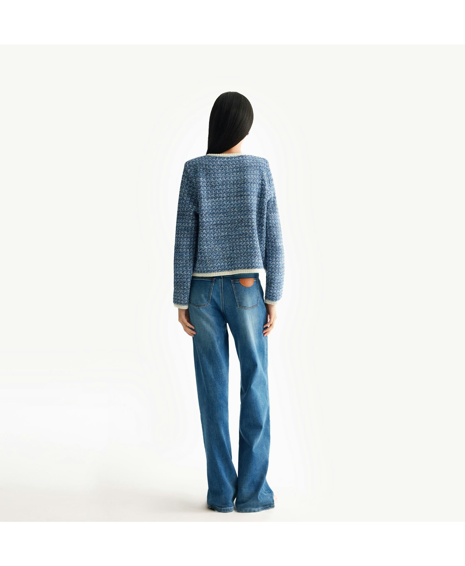 MULTICOLORED SEQUINED TWEED JACKET made by CRUSH Collection