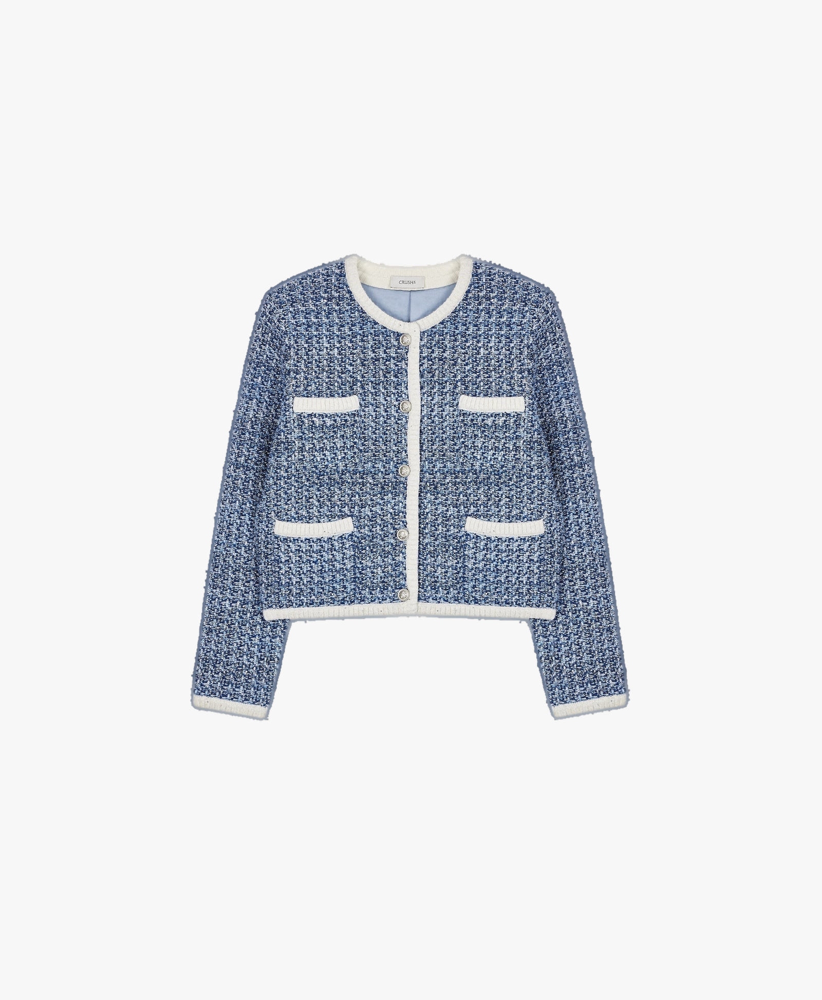 MULTICOLORED SEQUINED TWEED JACKET made by CRUSH Collection