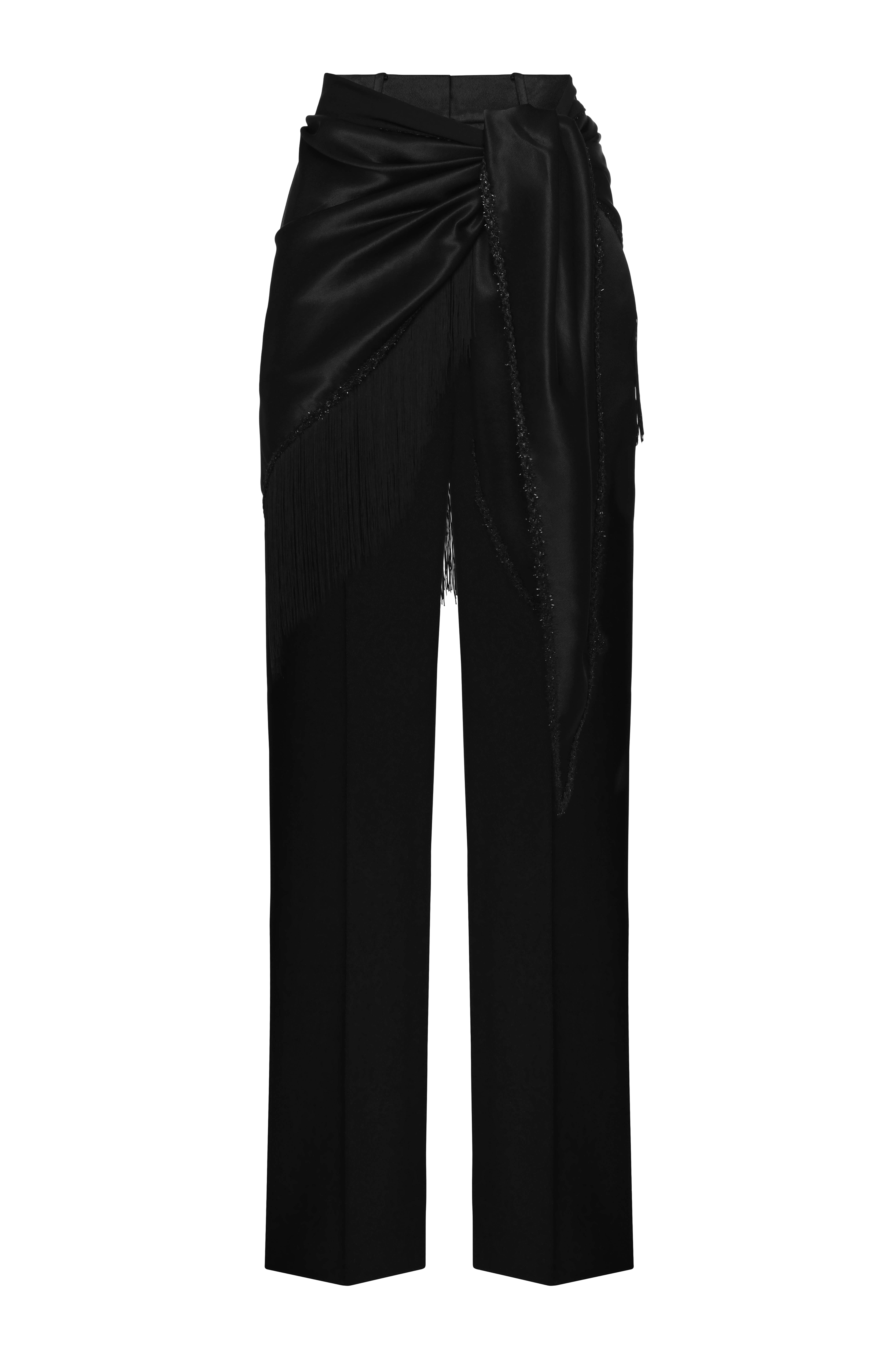 MARIA KOKHIA CLASSIC LIGHTWEIGHT PANTS WITH SCARF 