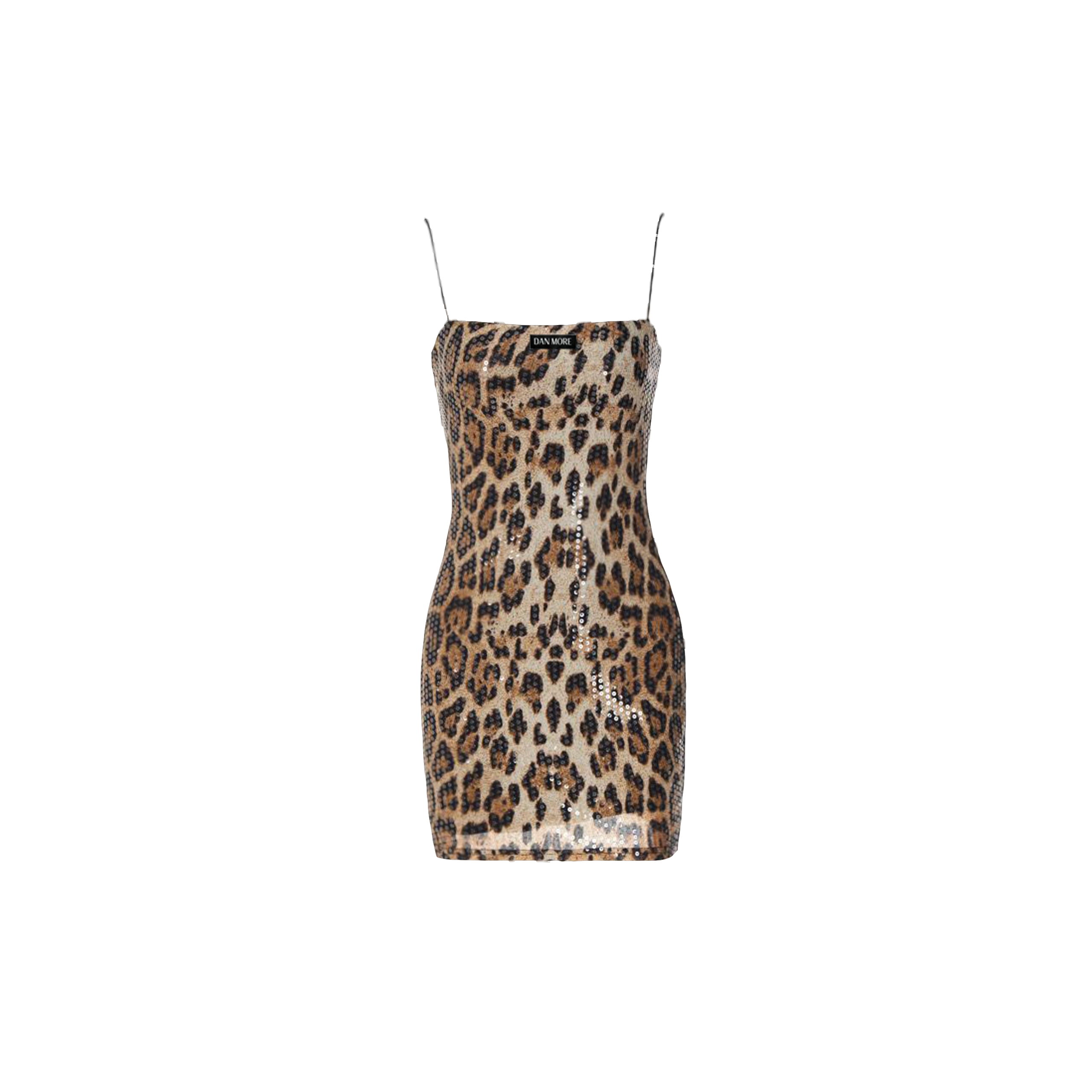 Daniele Morena Leopard Sequins Mini Dress