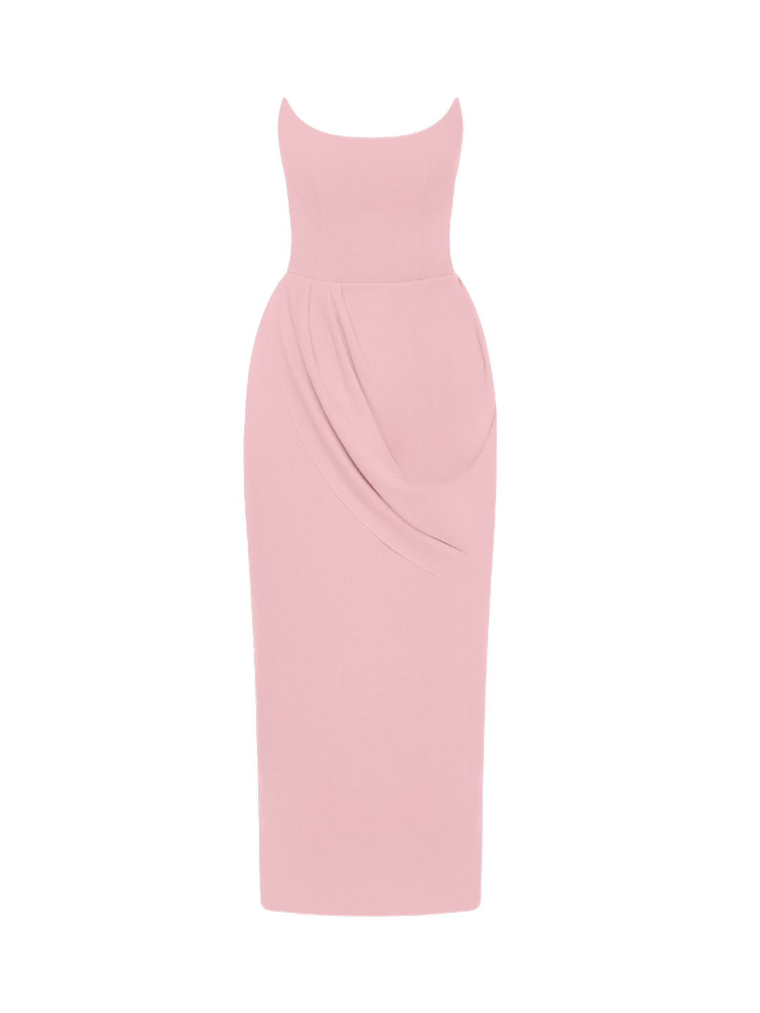 Shop Balykina Anastasia Matt Silk Midi Dress Pink
