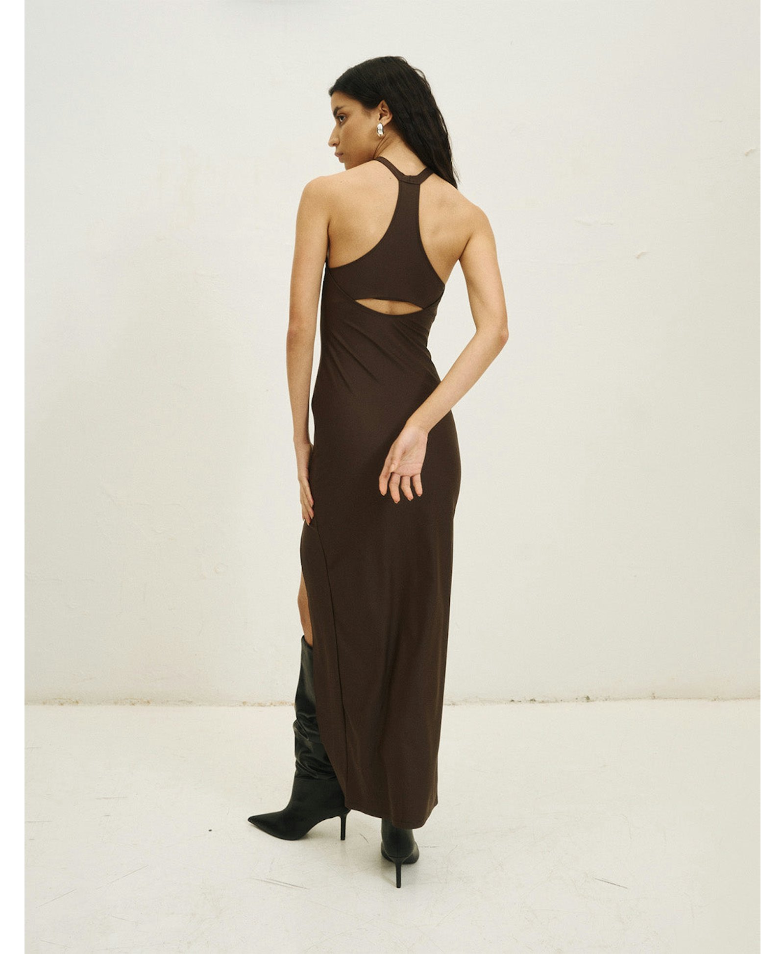 OLIVIA MAXI DRESS BROWN - LIMITED EDITION made by 710 Studio