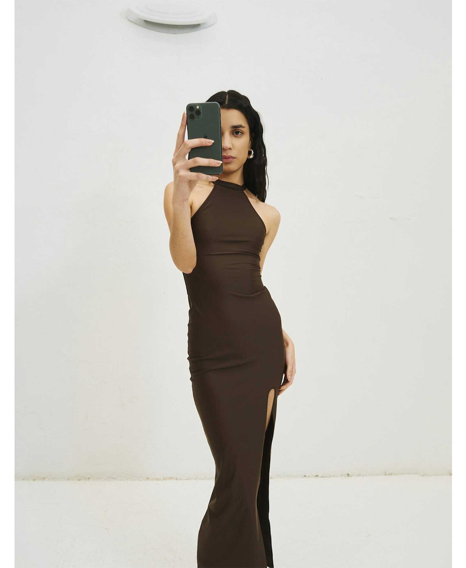 OLIVIA MAXI DRESS BROWN - LIMITED EDITION made by 710 Studio