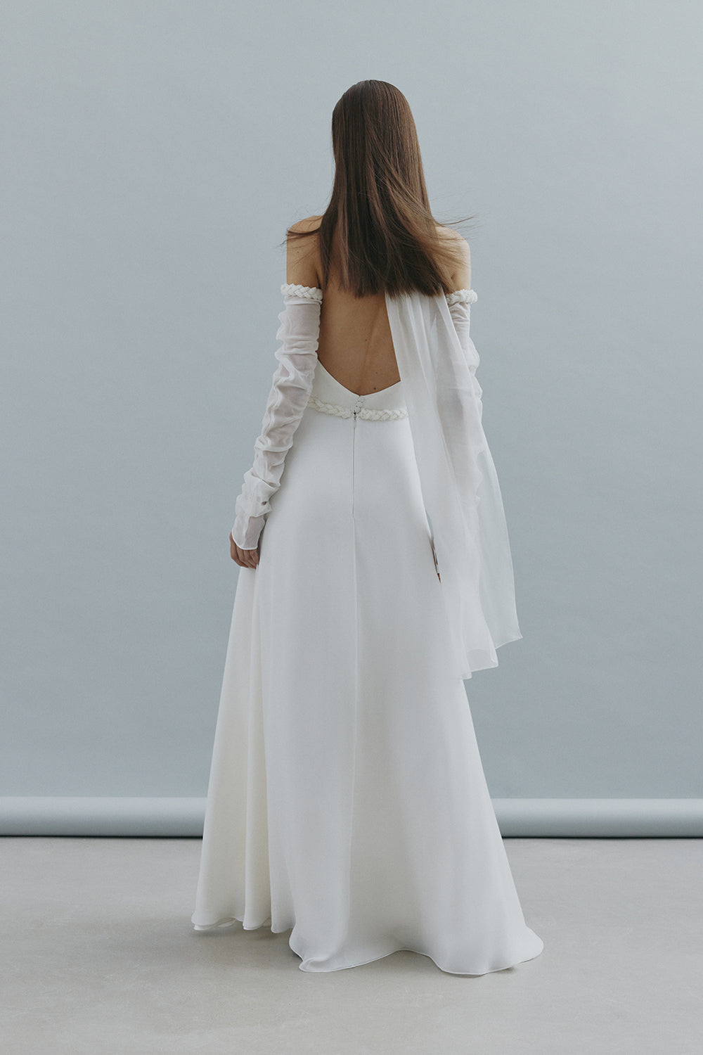 Shop Total White Maxi Chiffon Dress