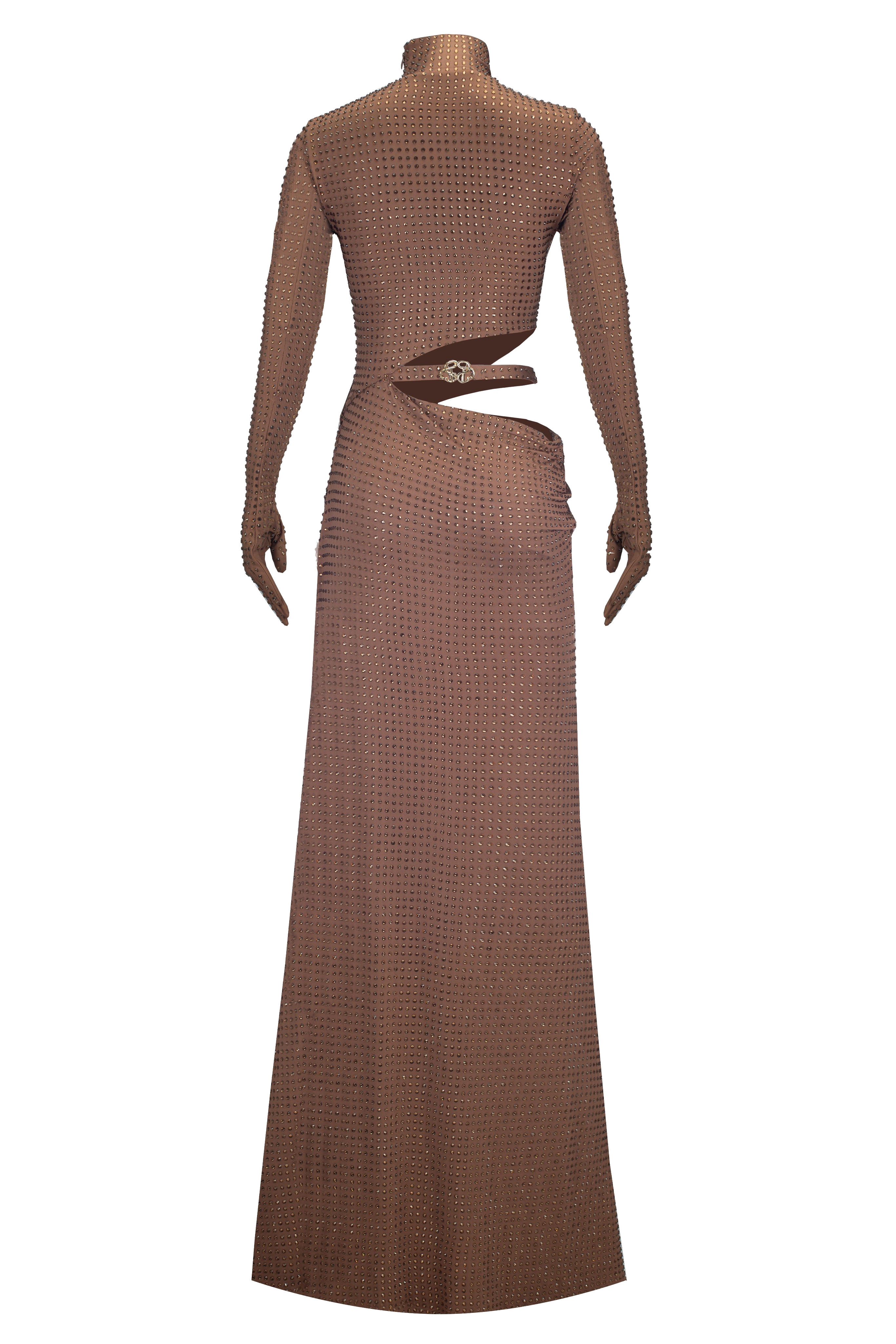 Shop Santa Brands Maxi Dress With Open Side In Brown