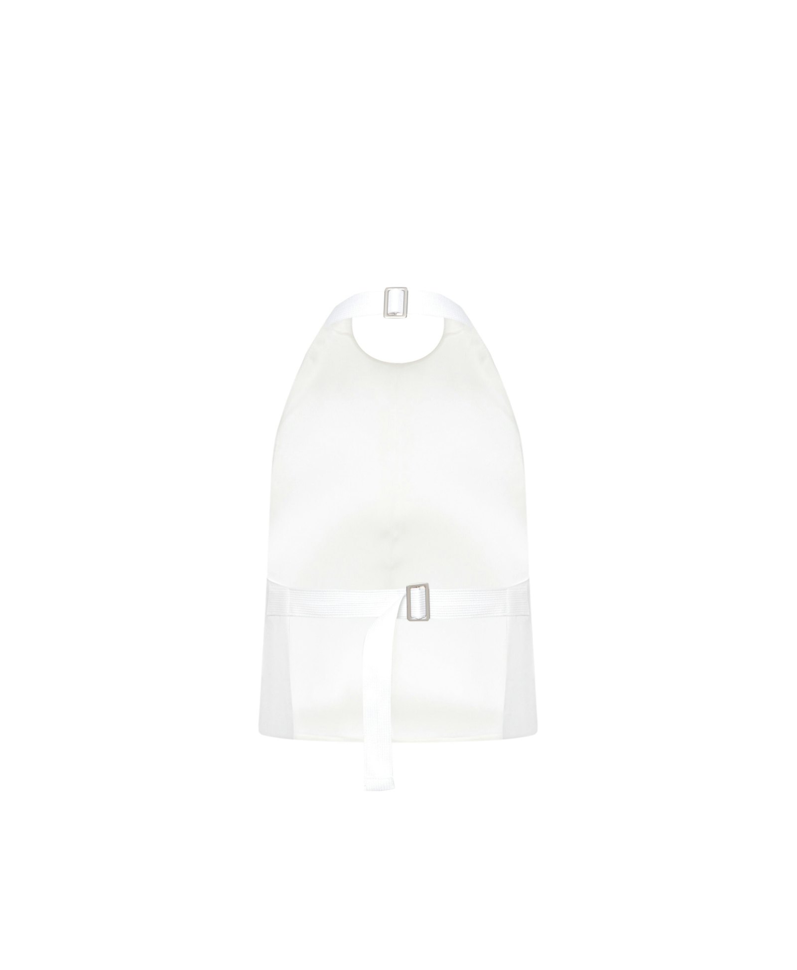 White tie top with buckle made by A.M.G