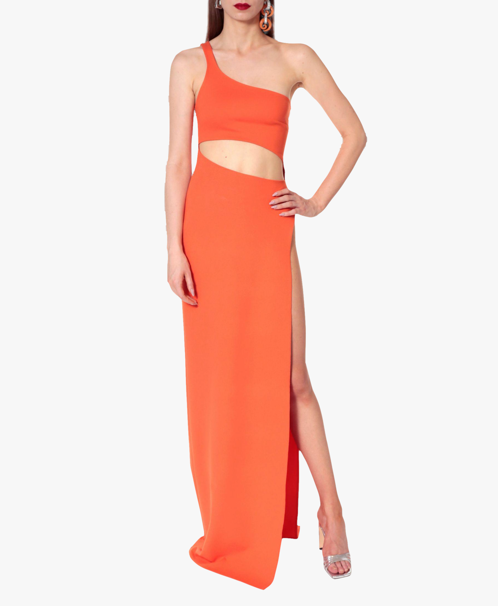 Dress Gina Nasturtium in Orange made by HALEWSKI