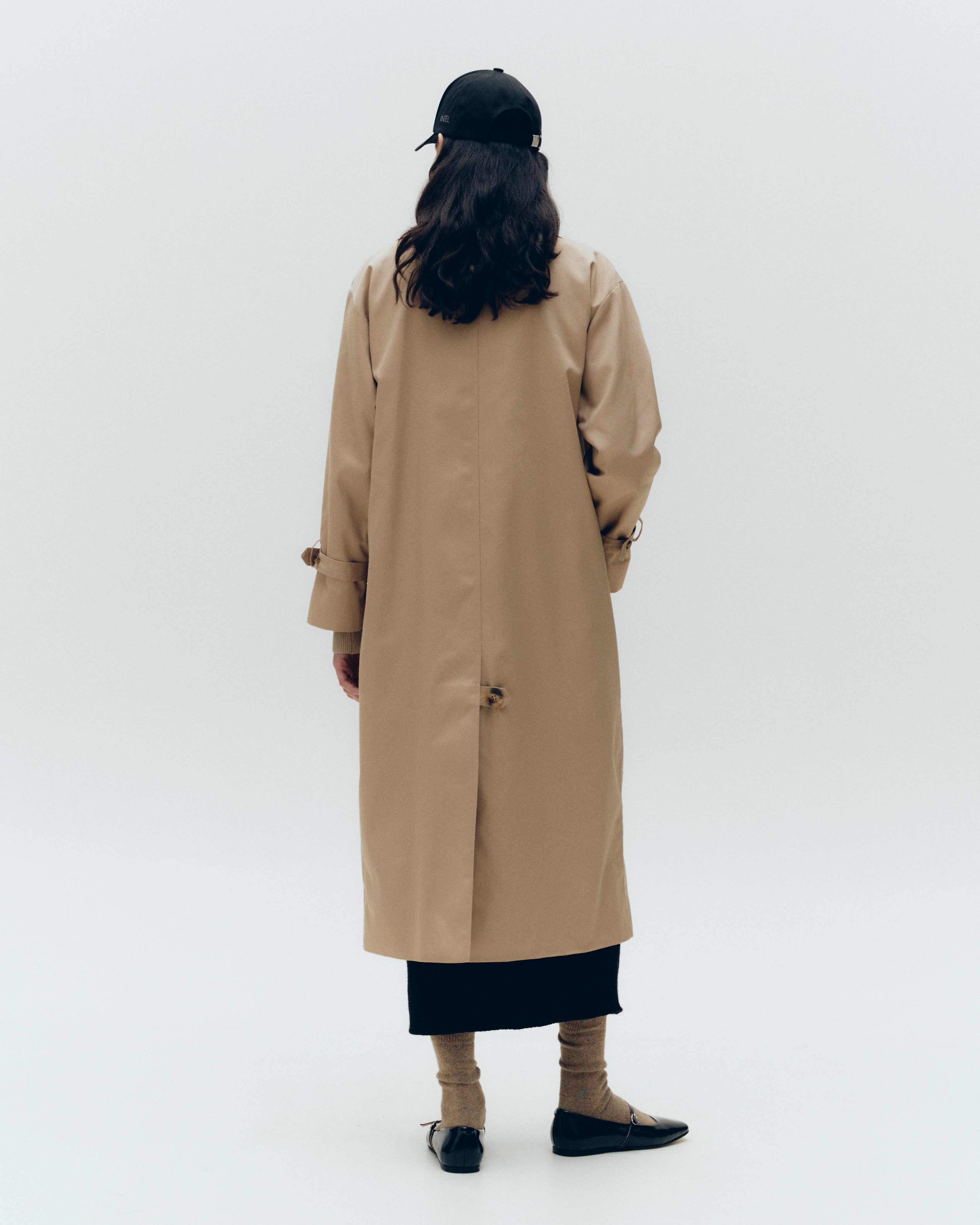 Shop Knitel Charlie Trench Coat In Sage Green