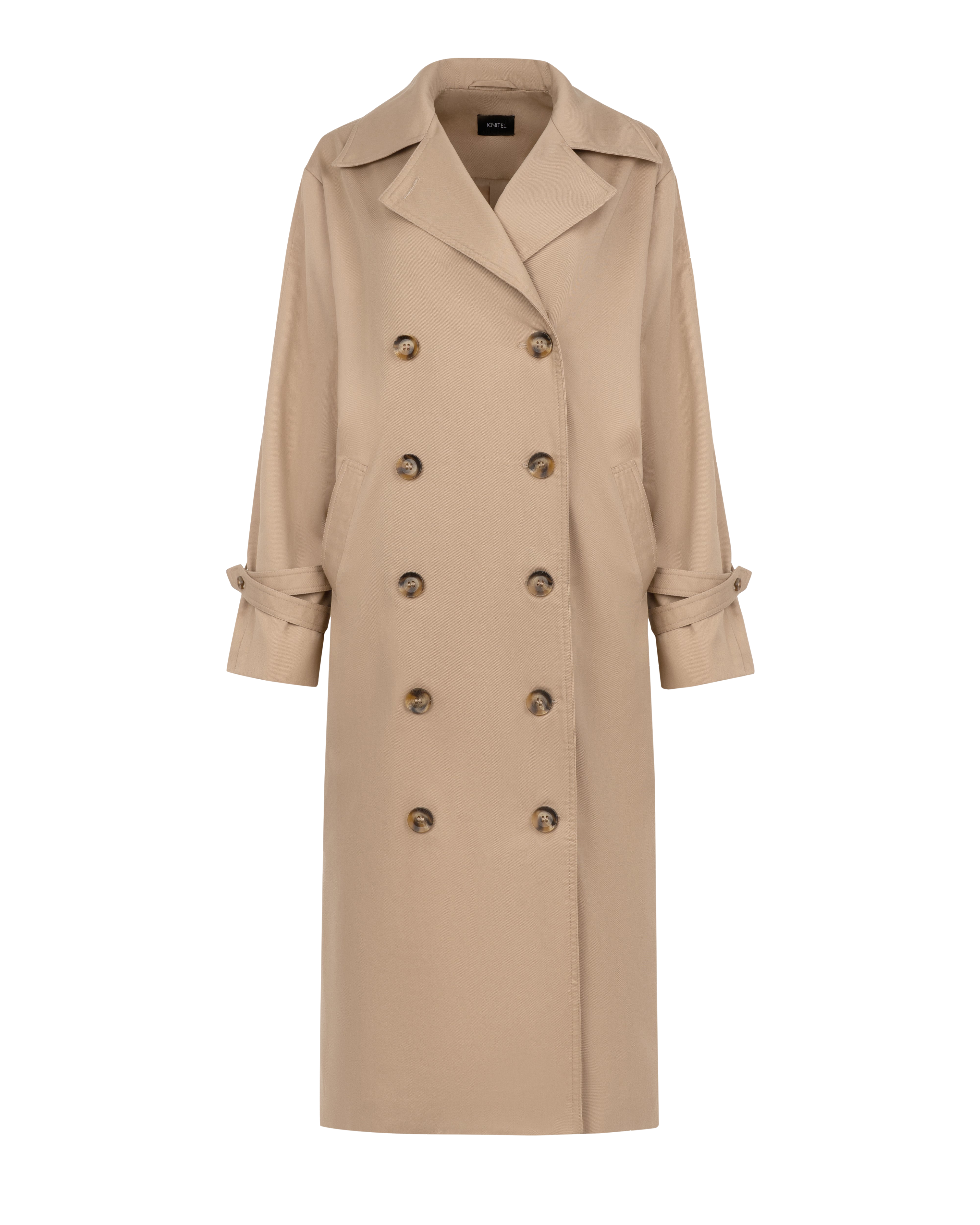 Shop Knitel Charlie Trench Coat In Sage Green