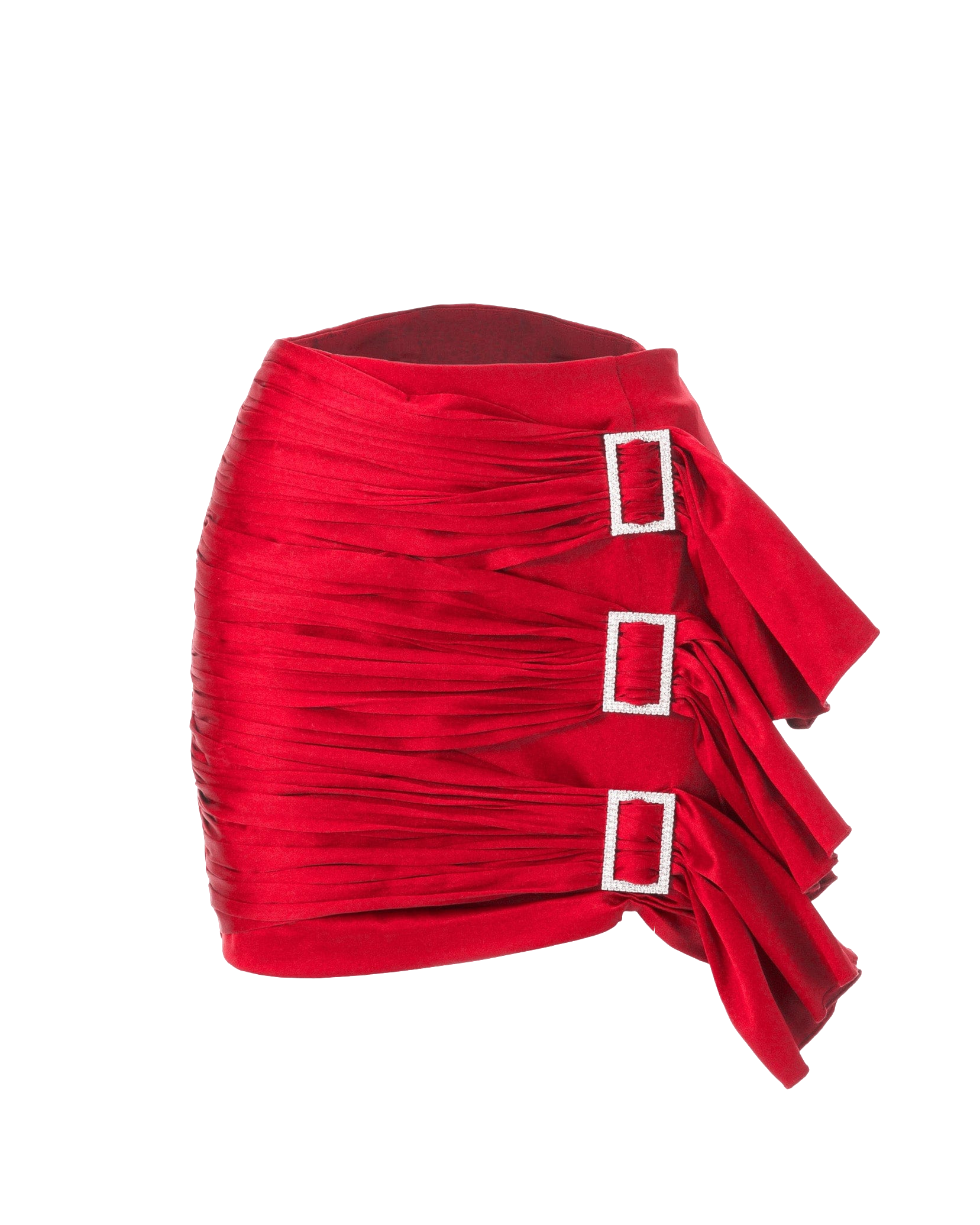 Shop Skrt Red Crystal Embellished Mini Skirt