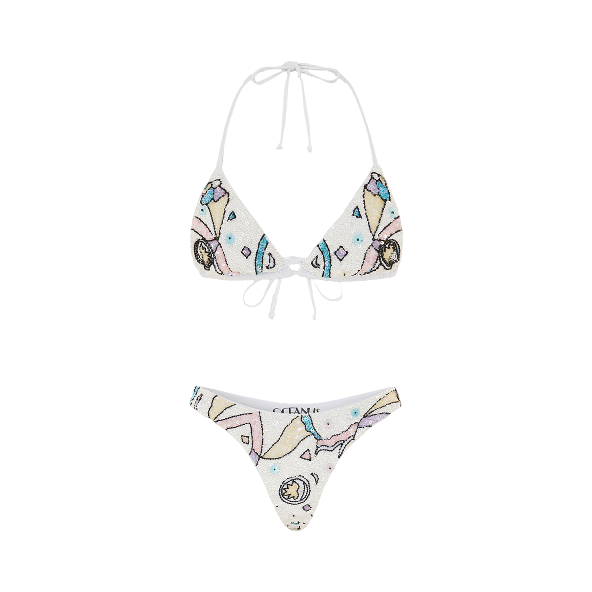 Oceanus Swimwear Simmi Bikini In Multi Color