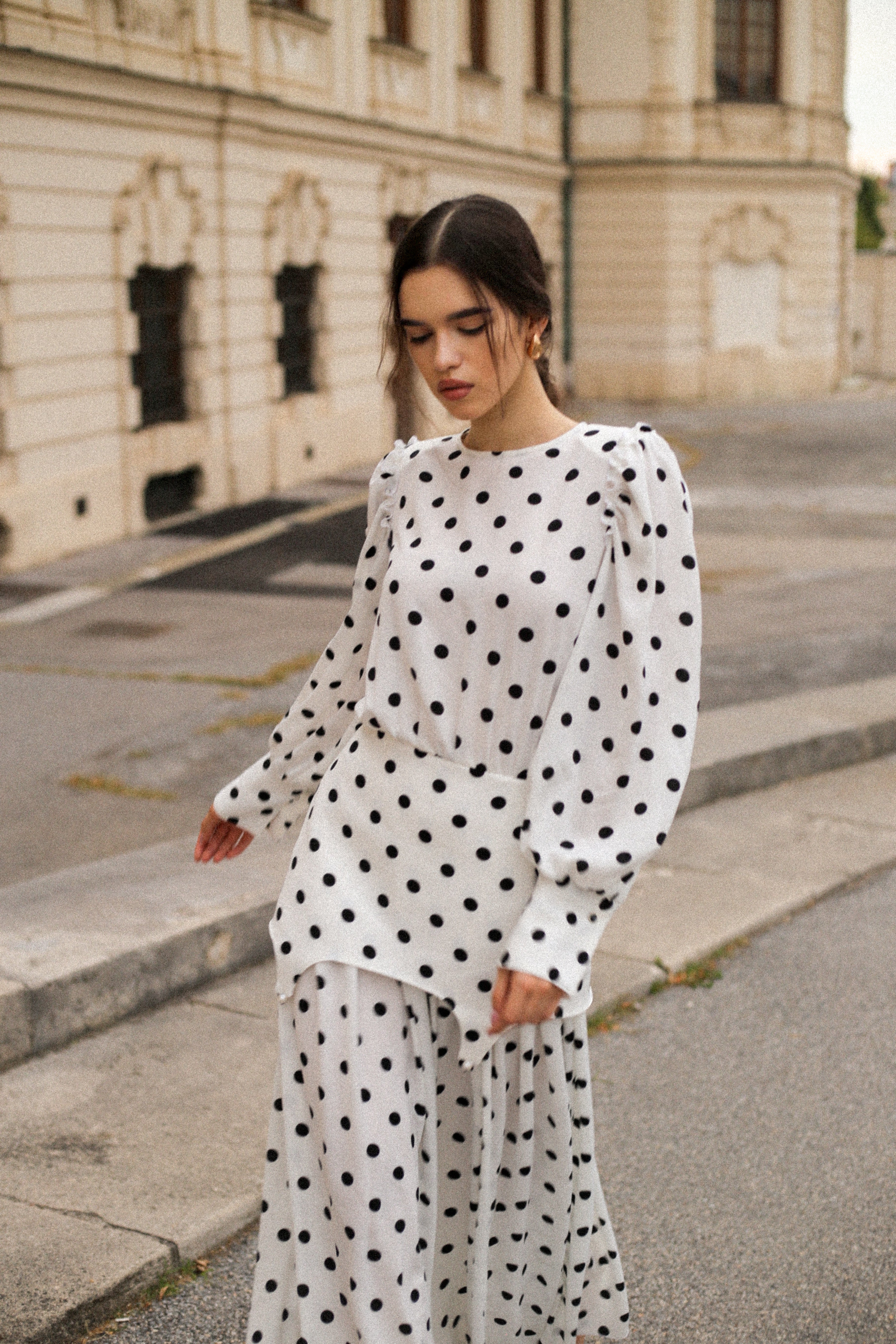 Shop Guranda Polka Dot Dress Maxi