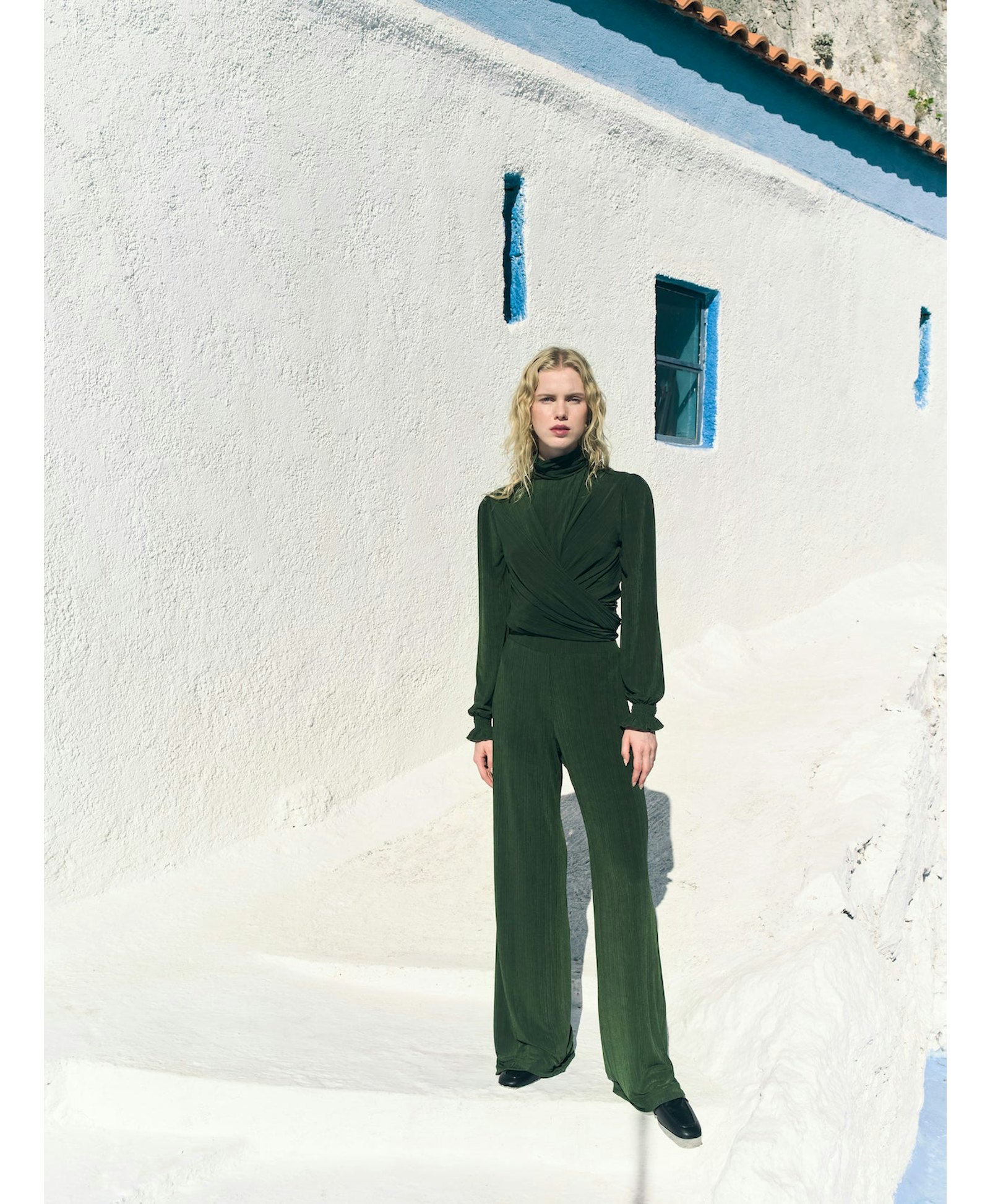 Orvell Trousers in Khaki made by Nazli Ceren