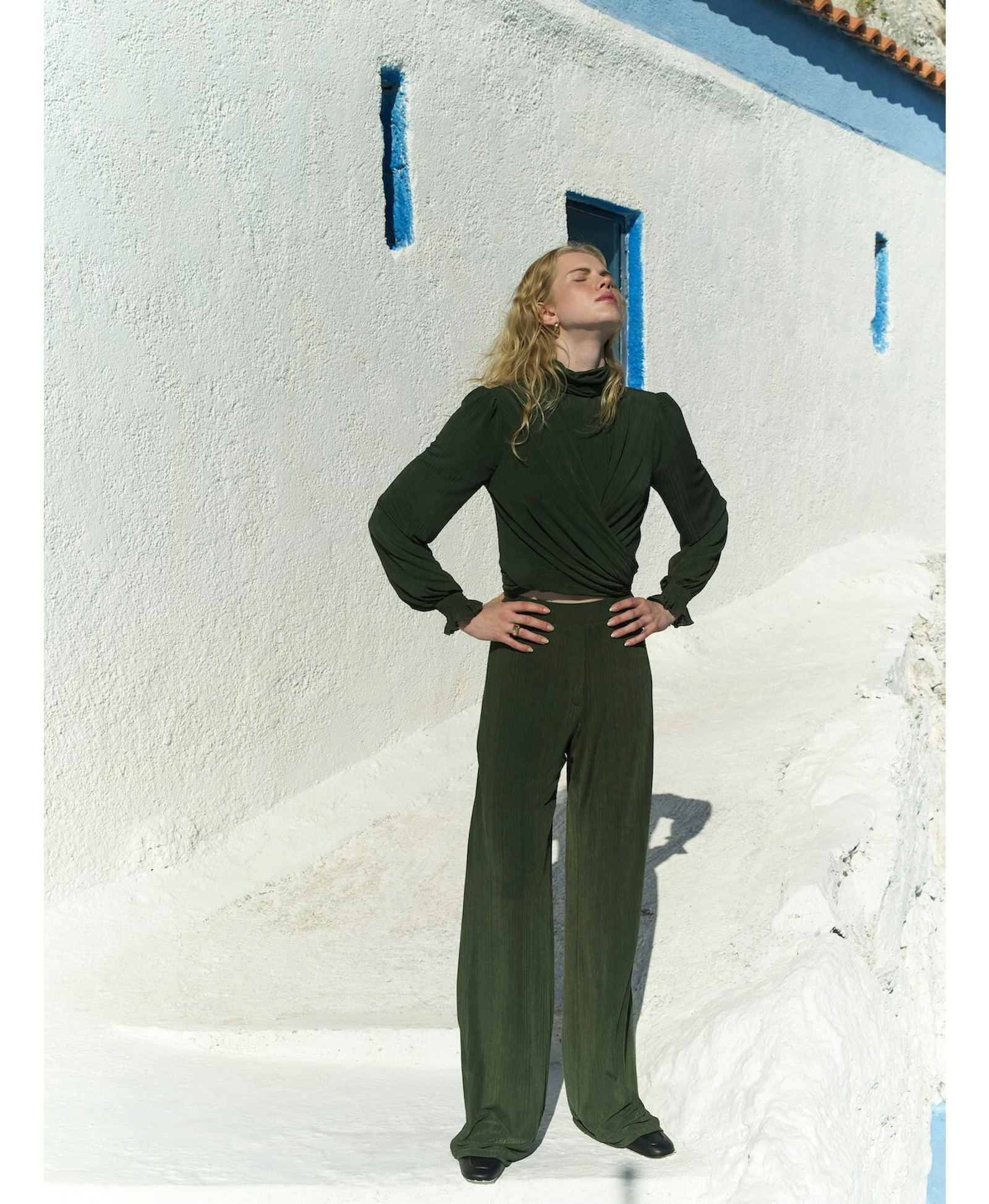 Orvell Trousers in Khaki made by Nazli Ceren