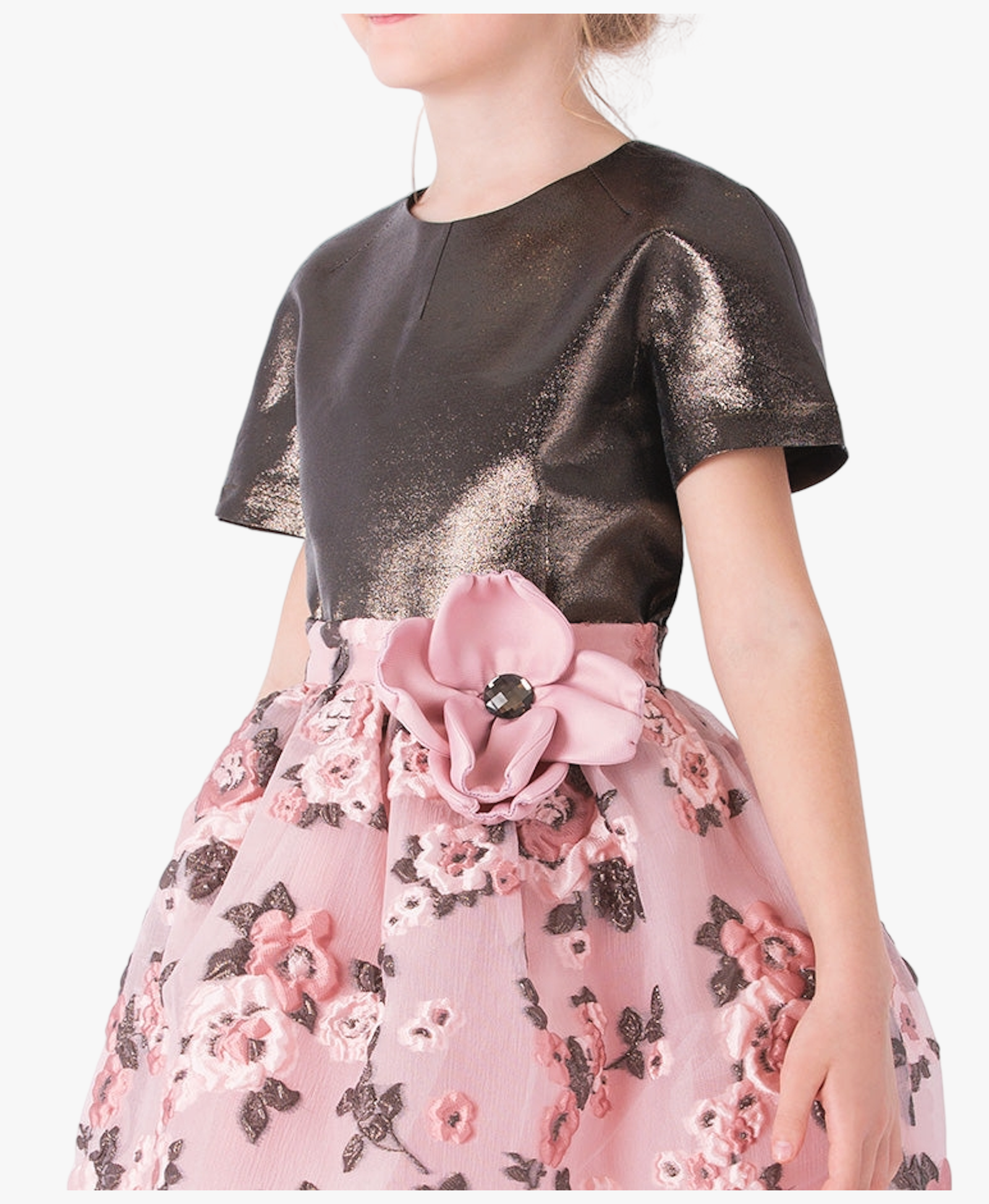 Jacquard Flowers Girls Outfit | 2 Pieces made by Mama Luma