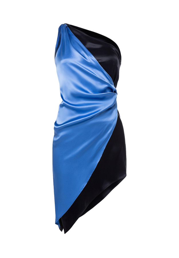 Divalo Hera Satin Dress In Blue