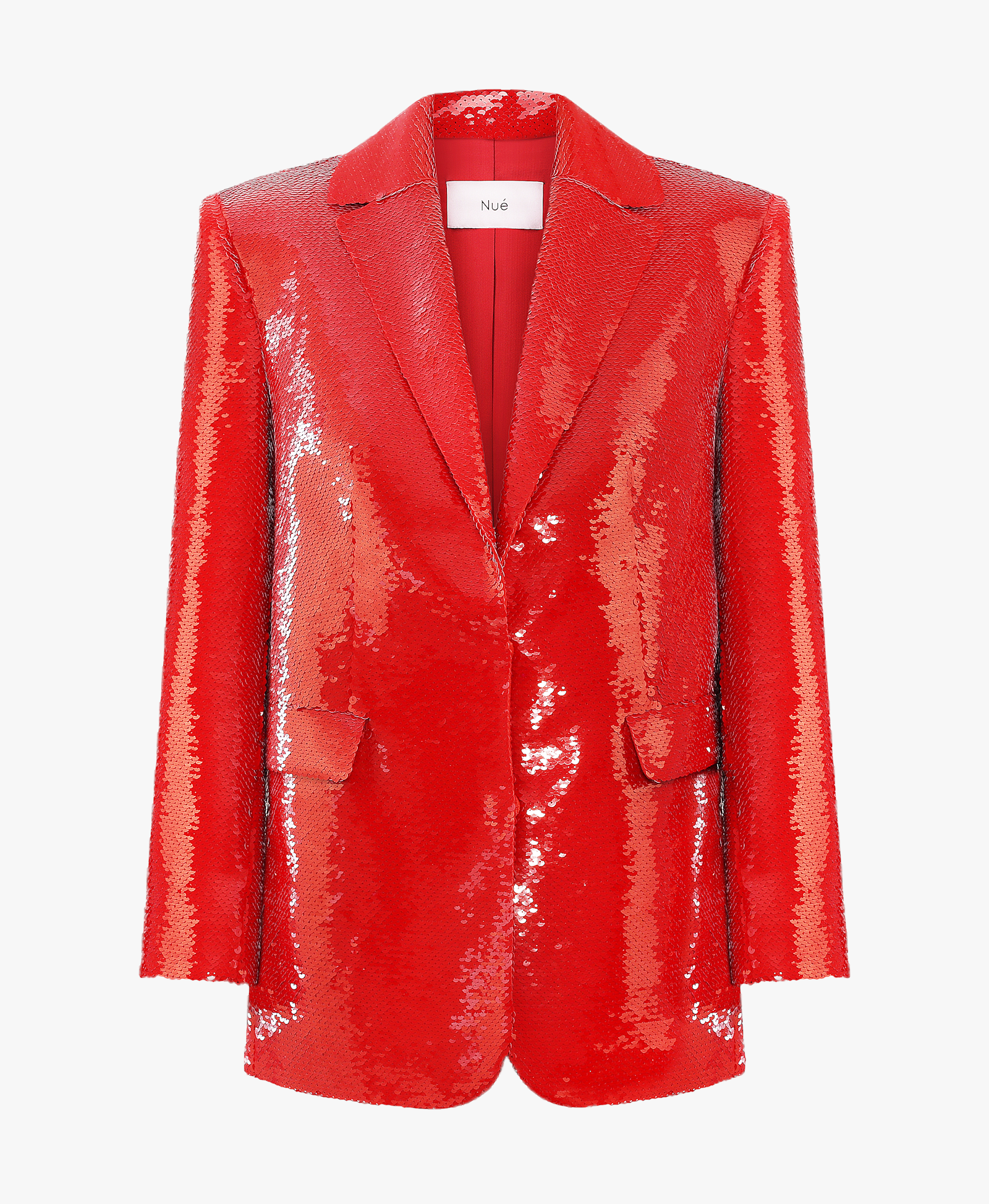 JADE SEQUIN BLAZER in Red made by NUÉ
