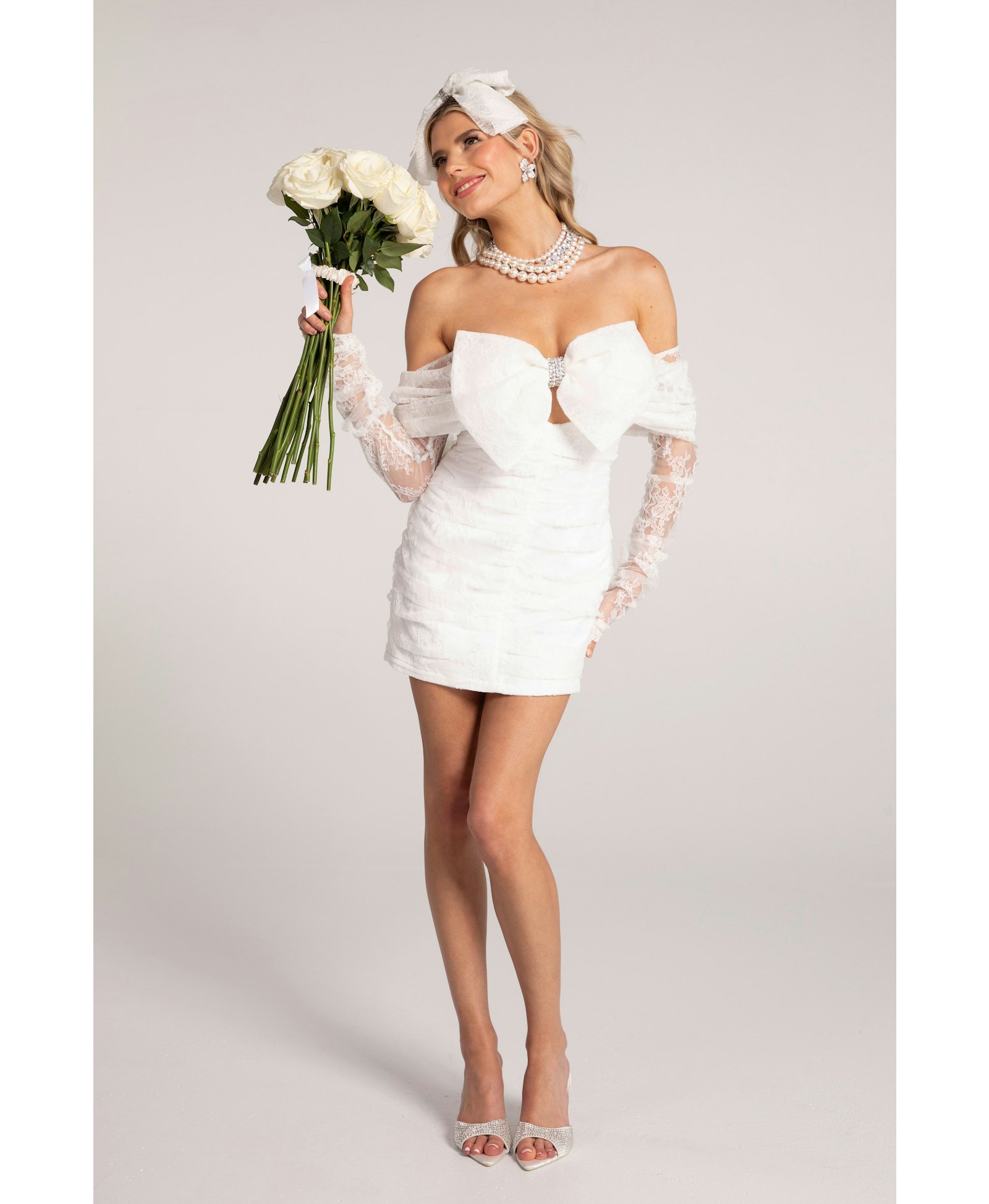 Sydney Bow Dress (White) made by Nana Jacqueline