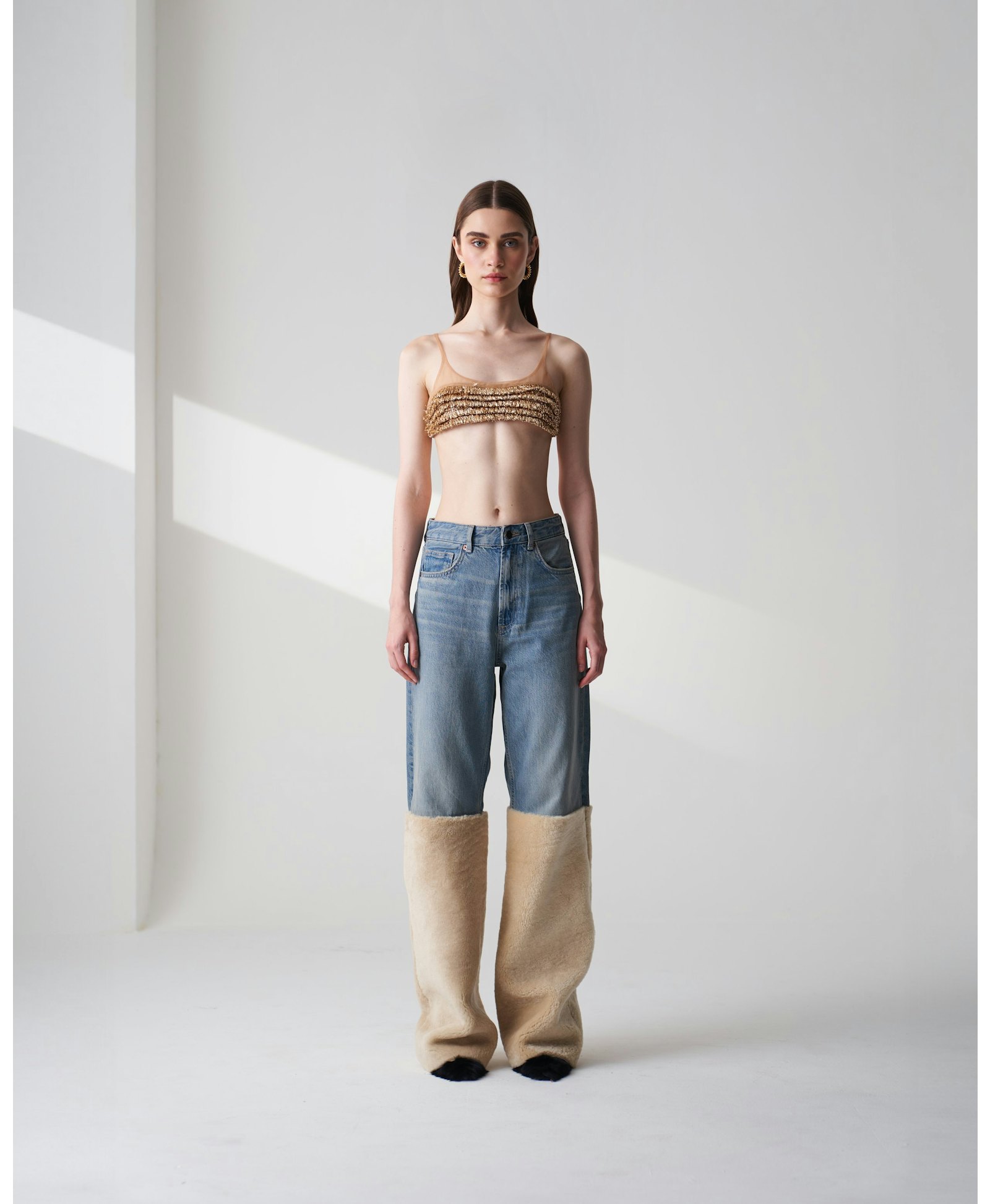 Kiran Golden Bralette made by Szabo Sihag