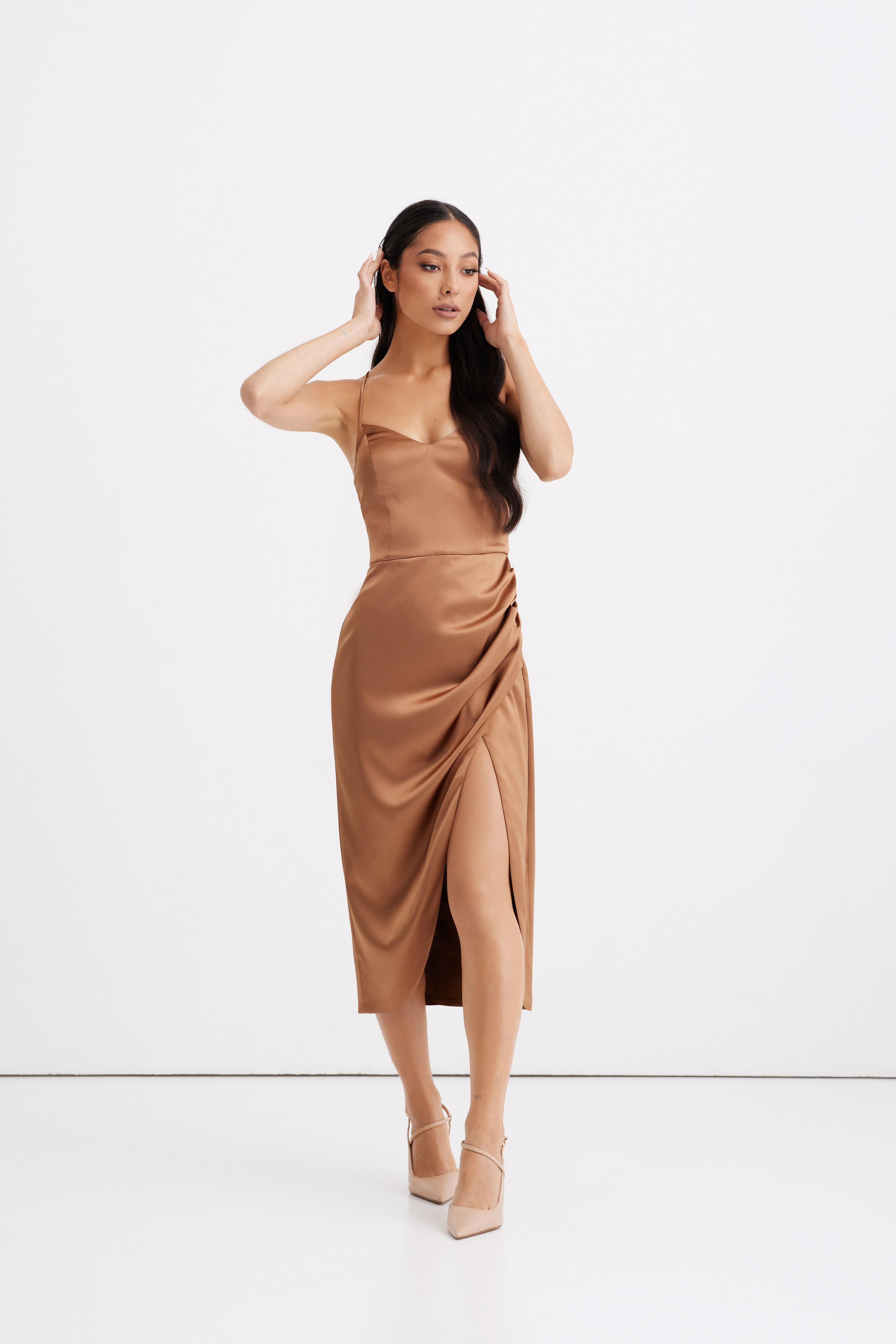 Buy Selena Brown by Nomi Fame - Midi dresses | Seezona